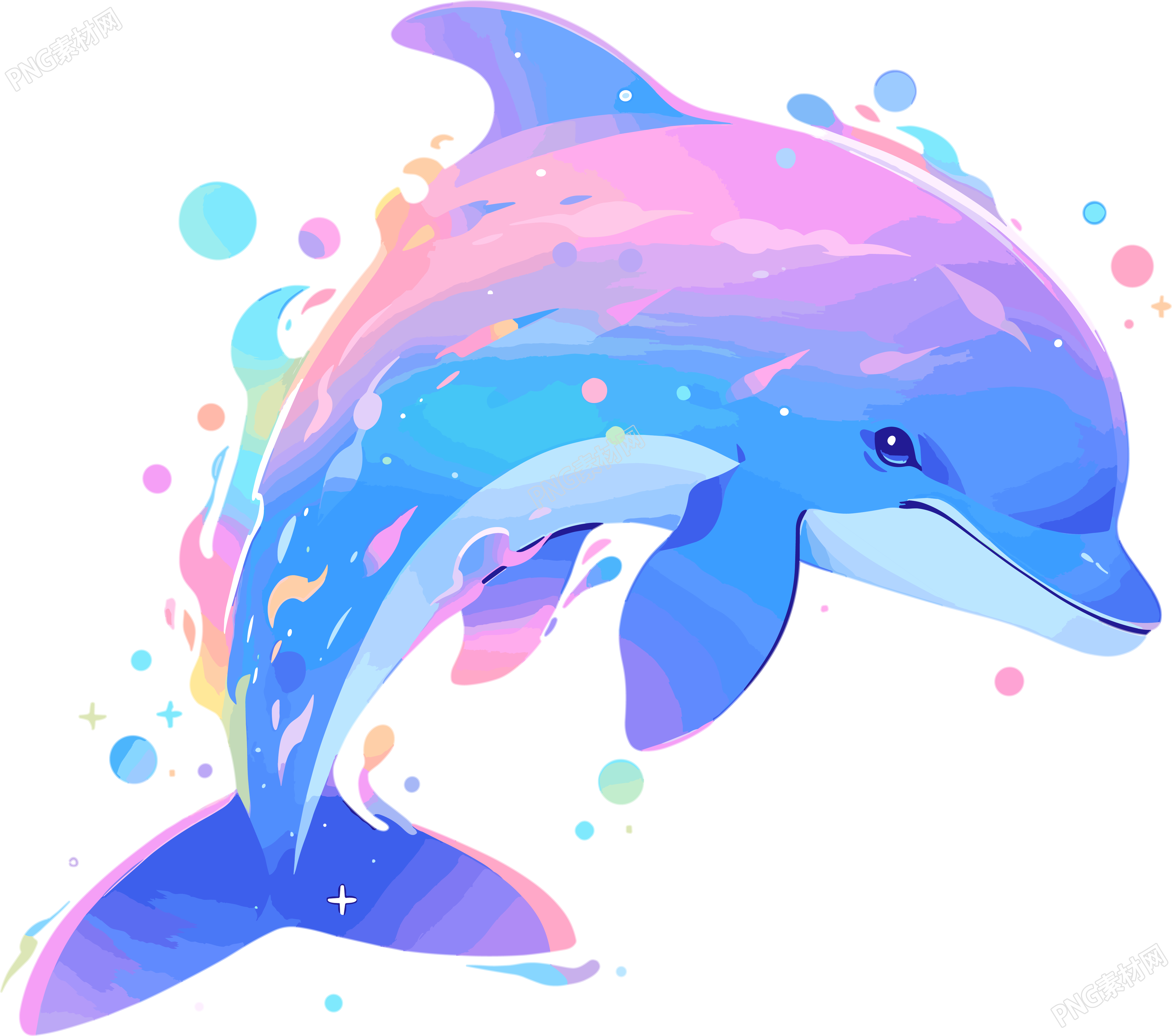 海豚图案PNG素材