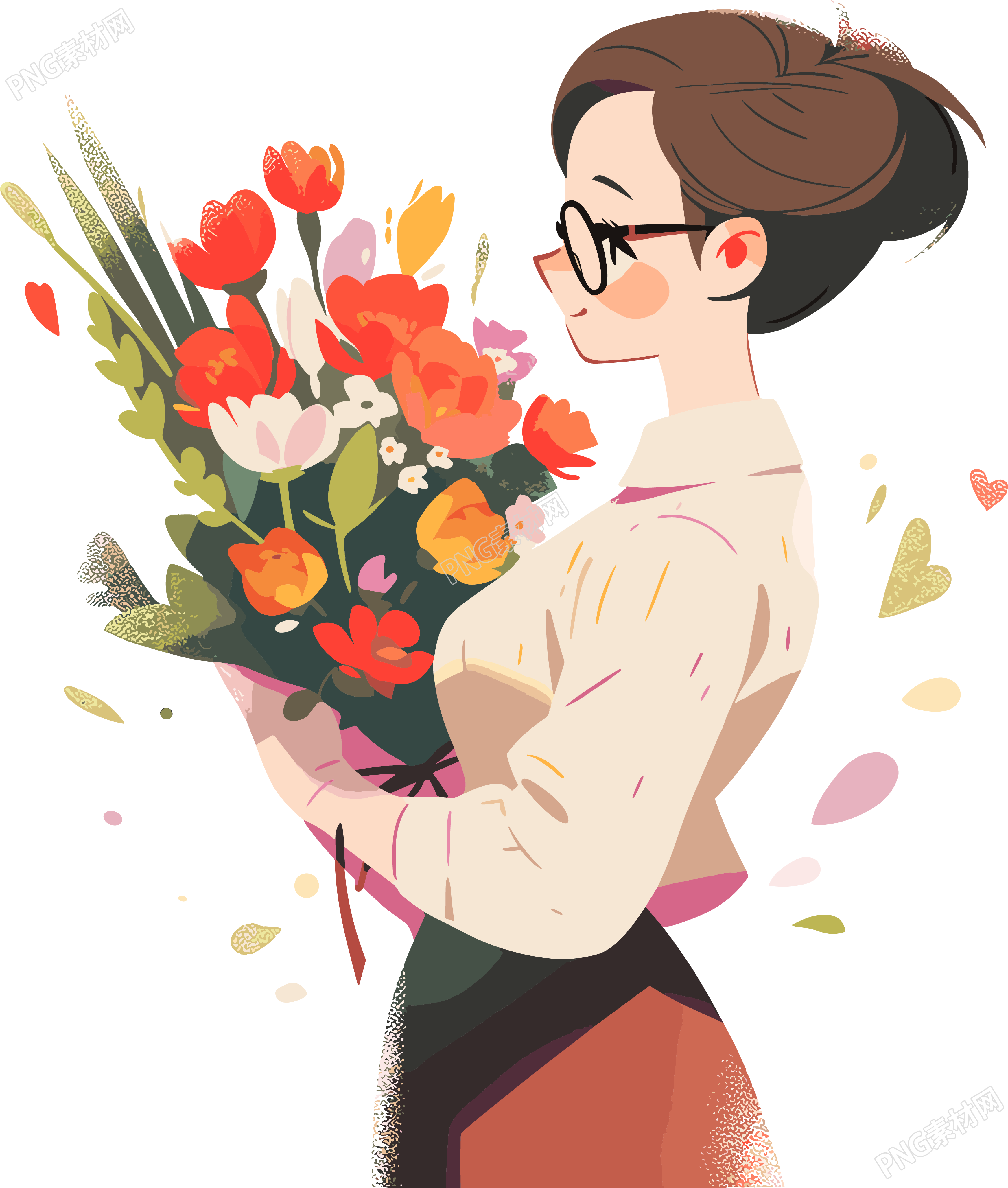 教师节卡通女老师形象素材