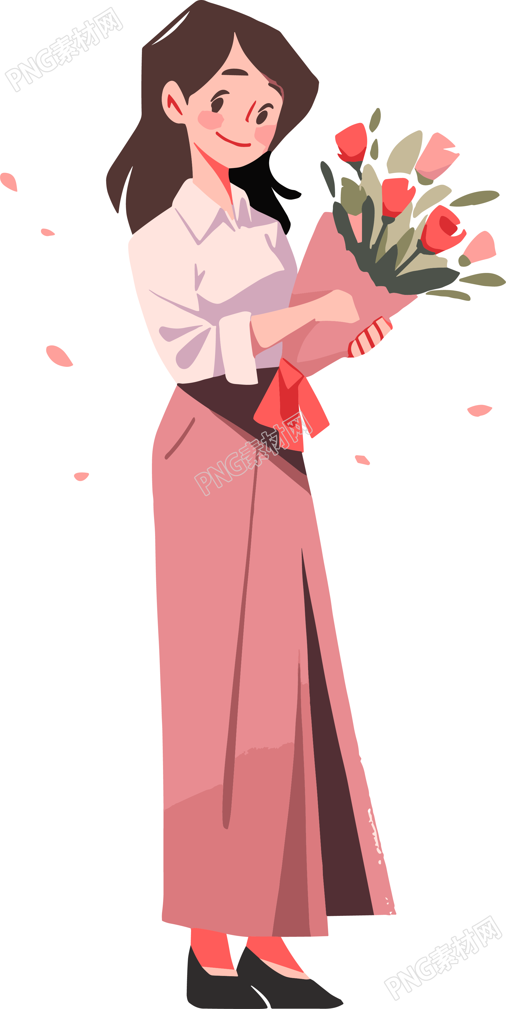 教师节卡通女老师元素