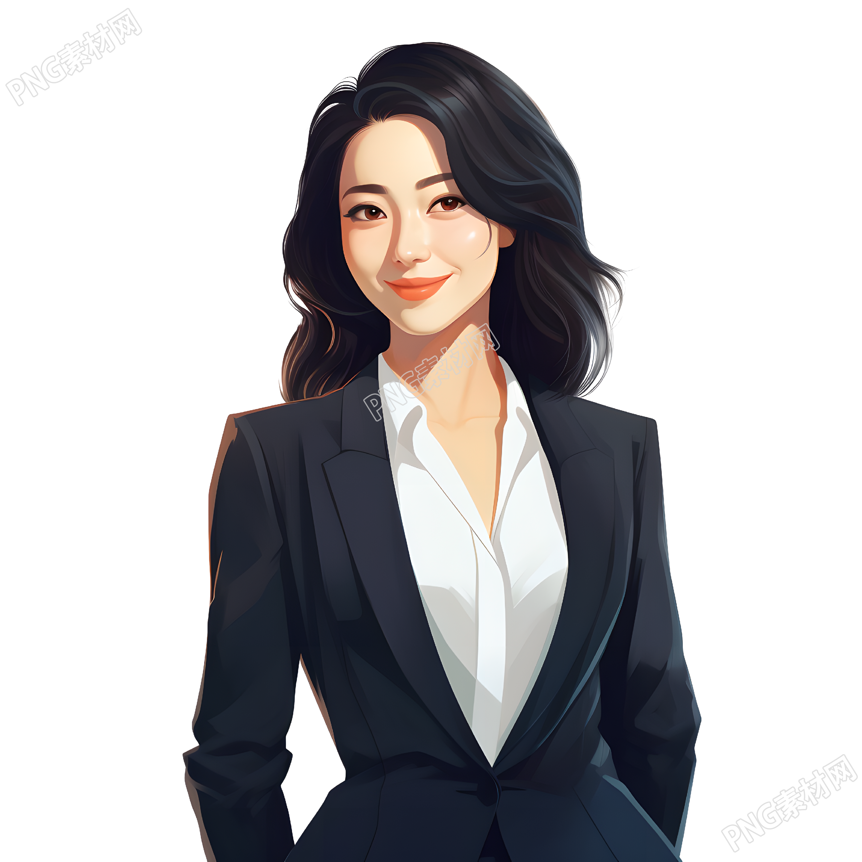 人像老师面带微笑的插图