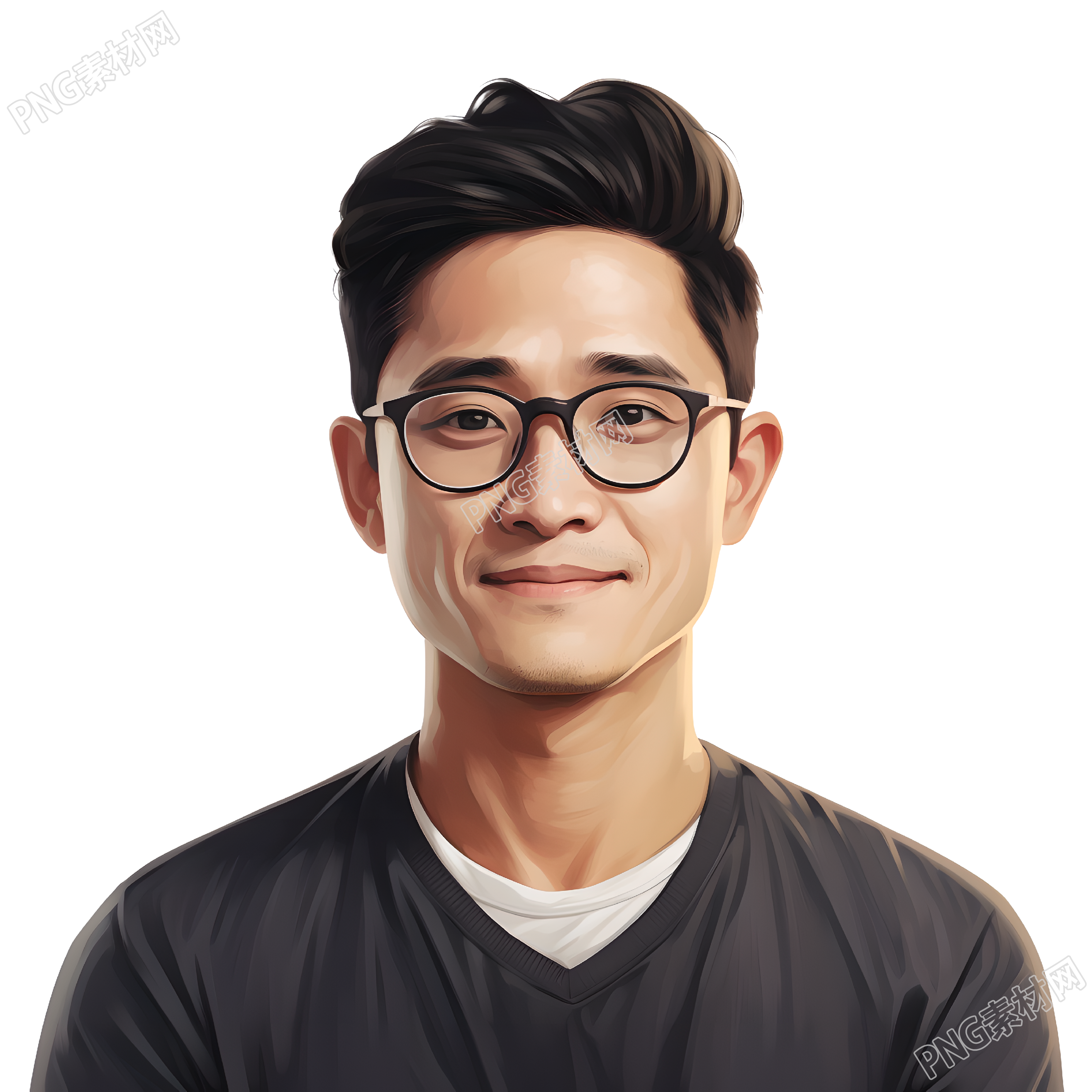 人像亚洲老师插画