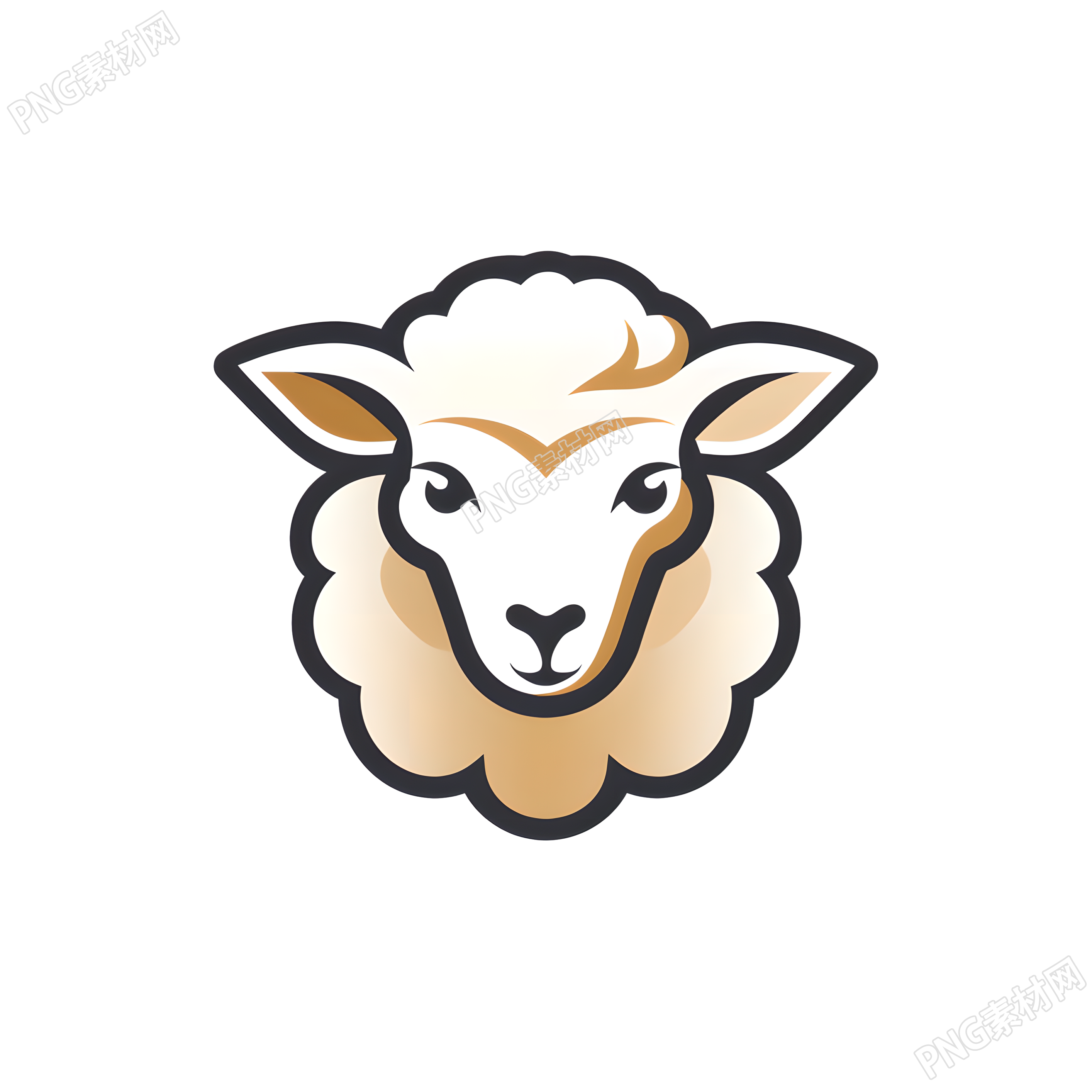 羊logo可商用插畫