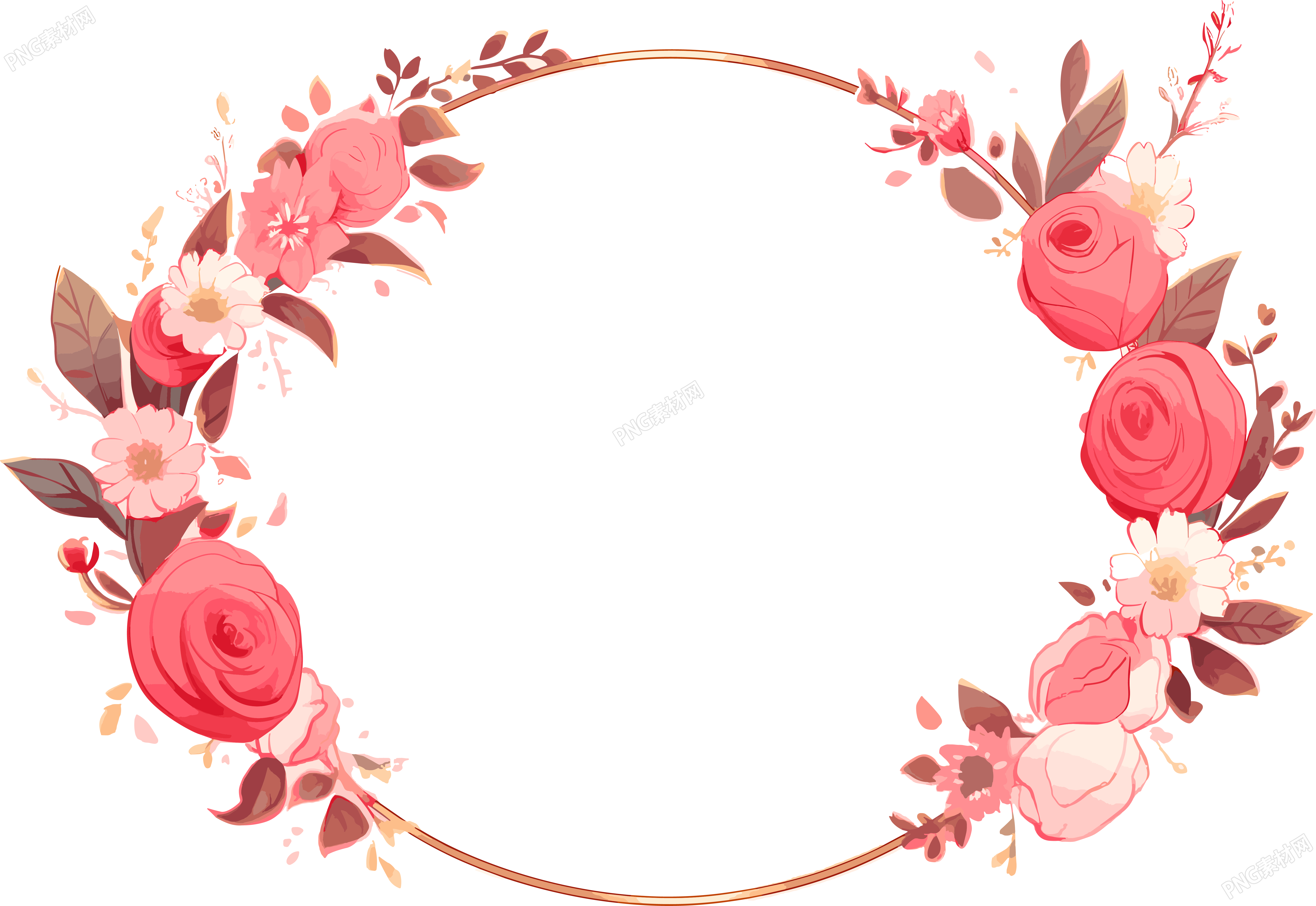 粉色花环PNG素材