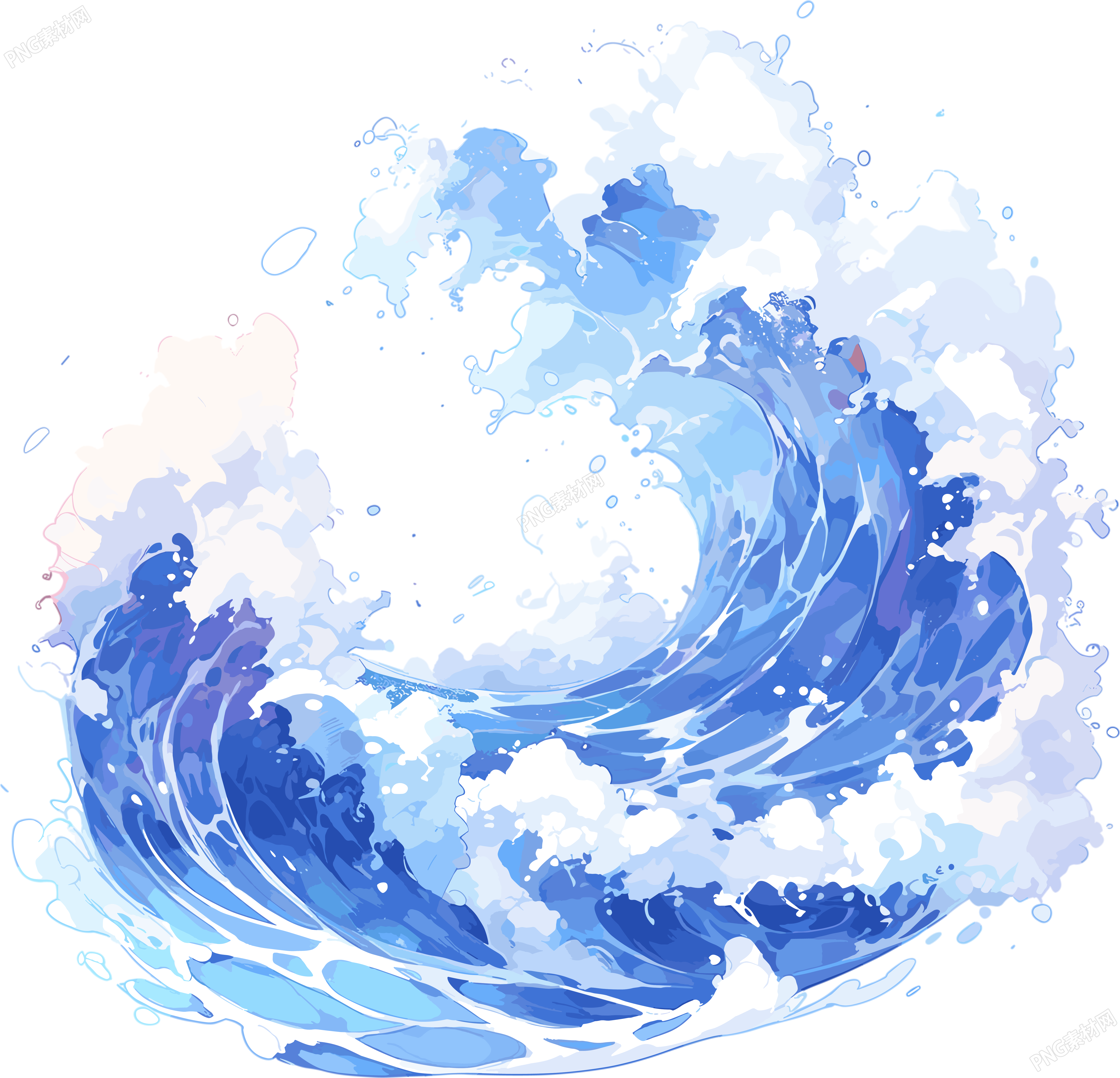 蓝色海浪可商用素材