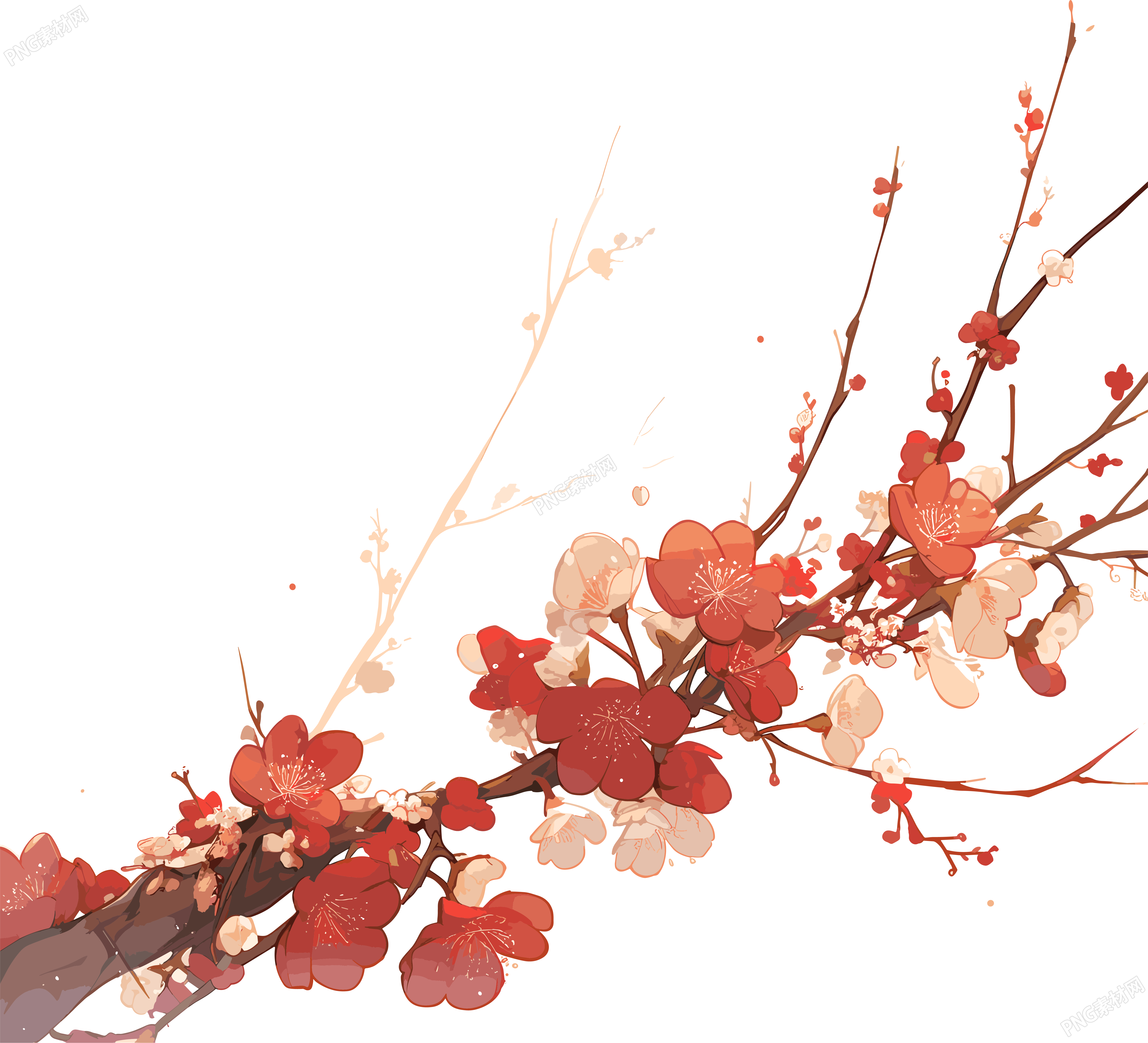梅花创意设计插画