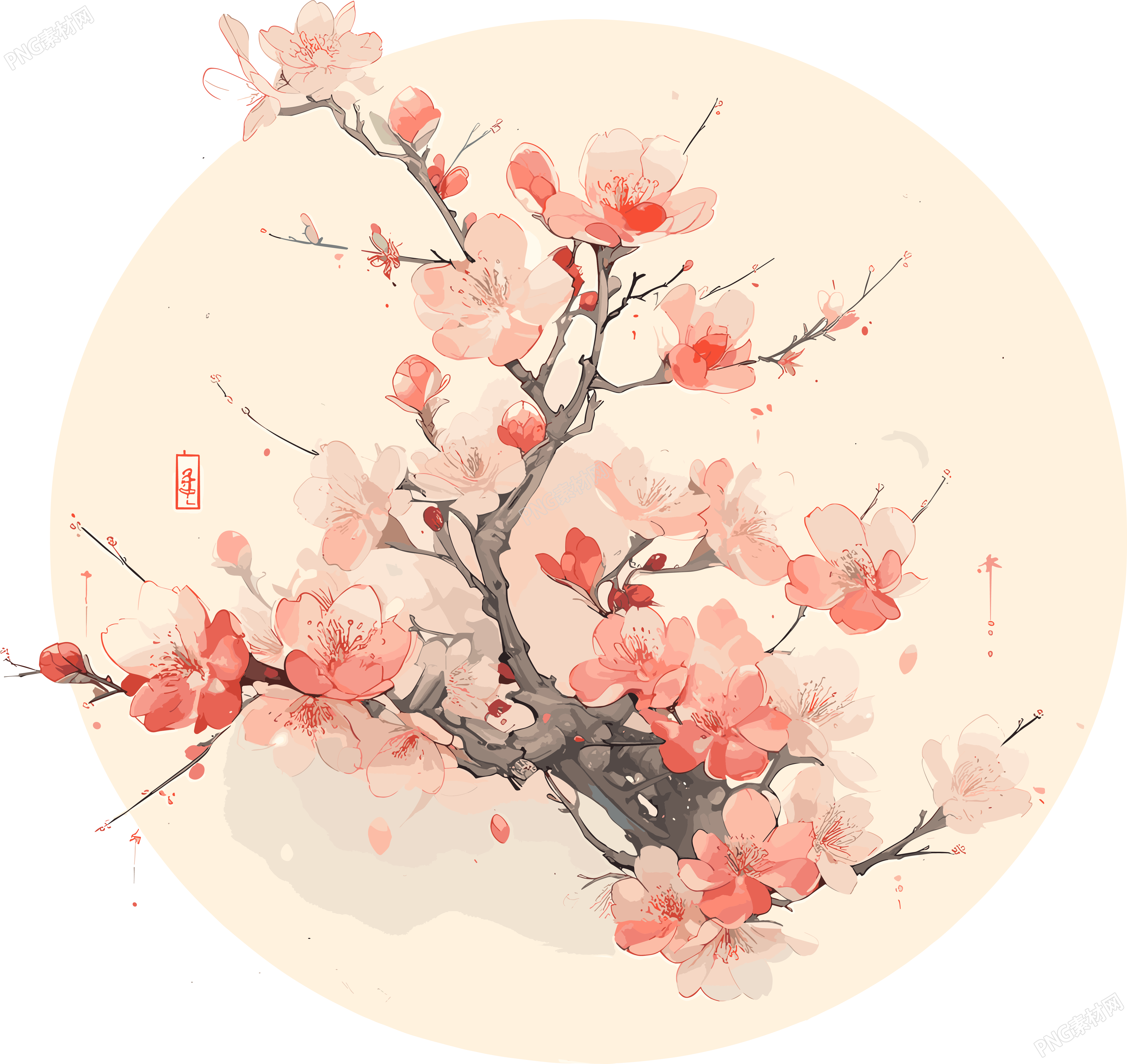 梅花商业设计插图