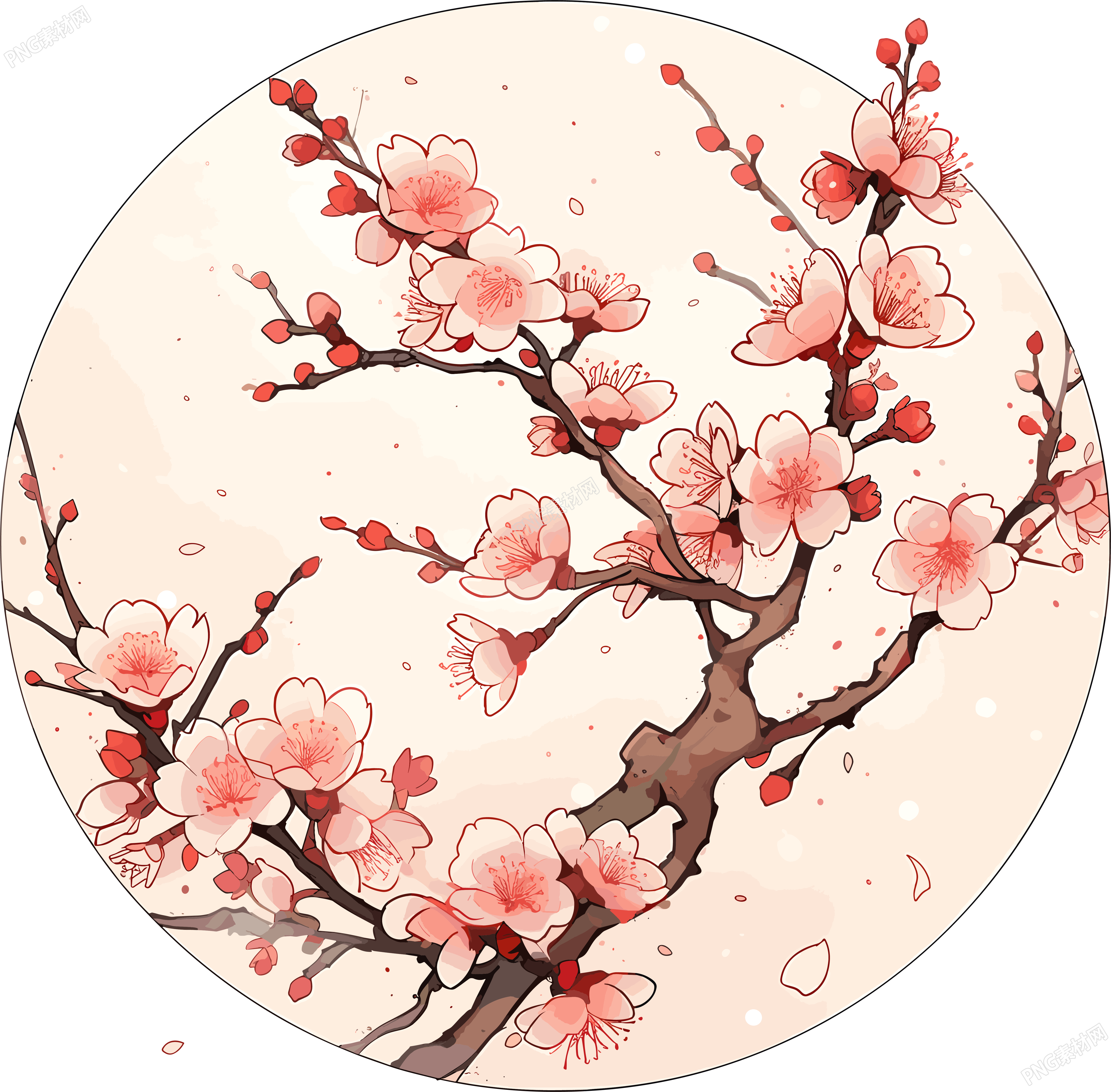 梅花高清透明背景商业设计元素