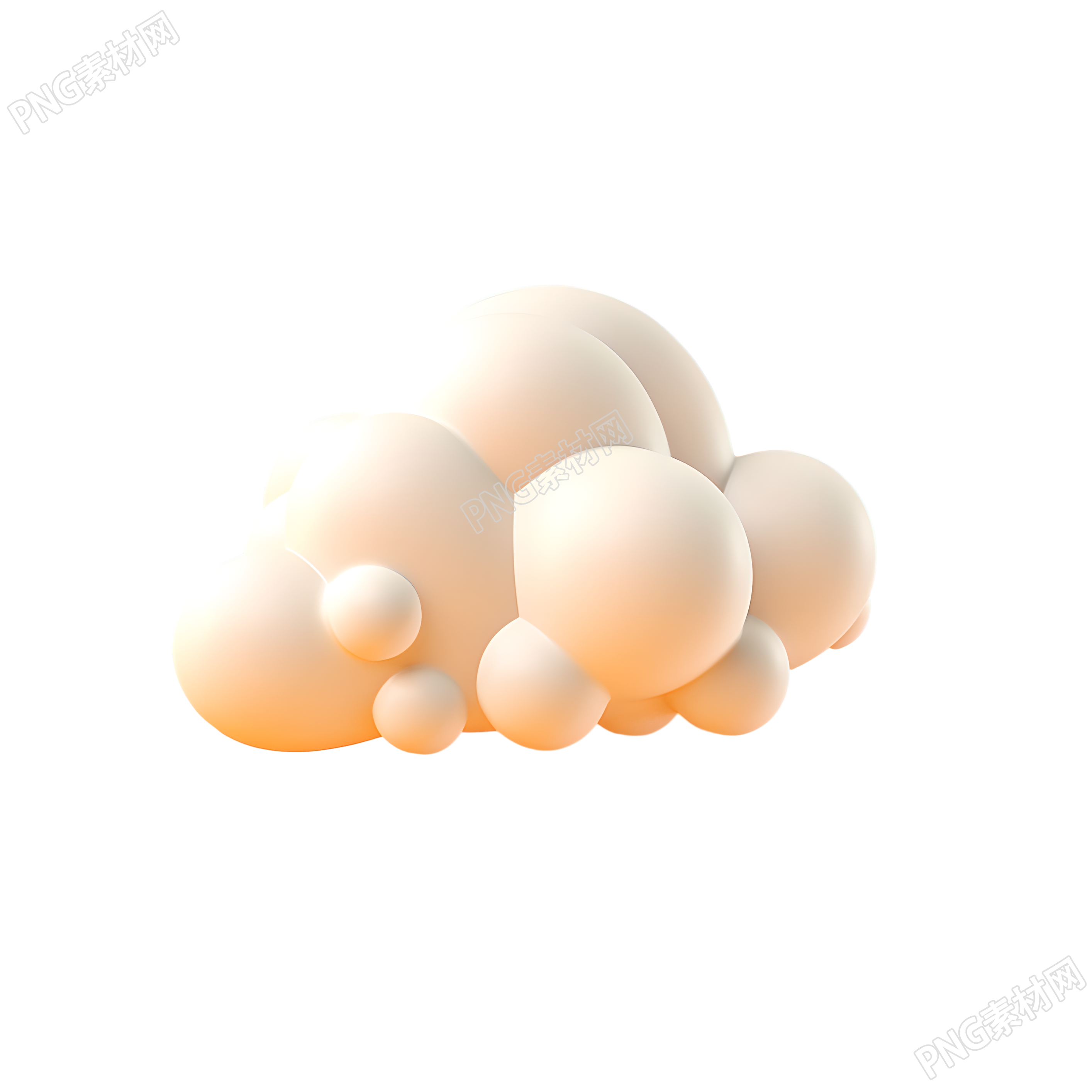 3D立体云插画设计素材