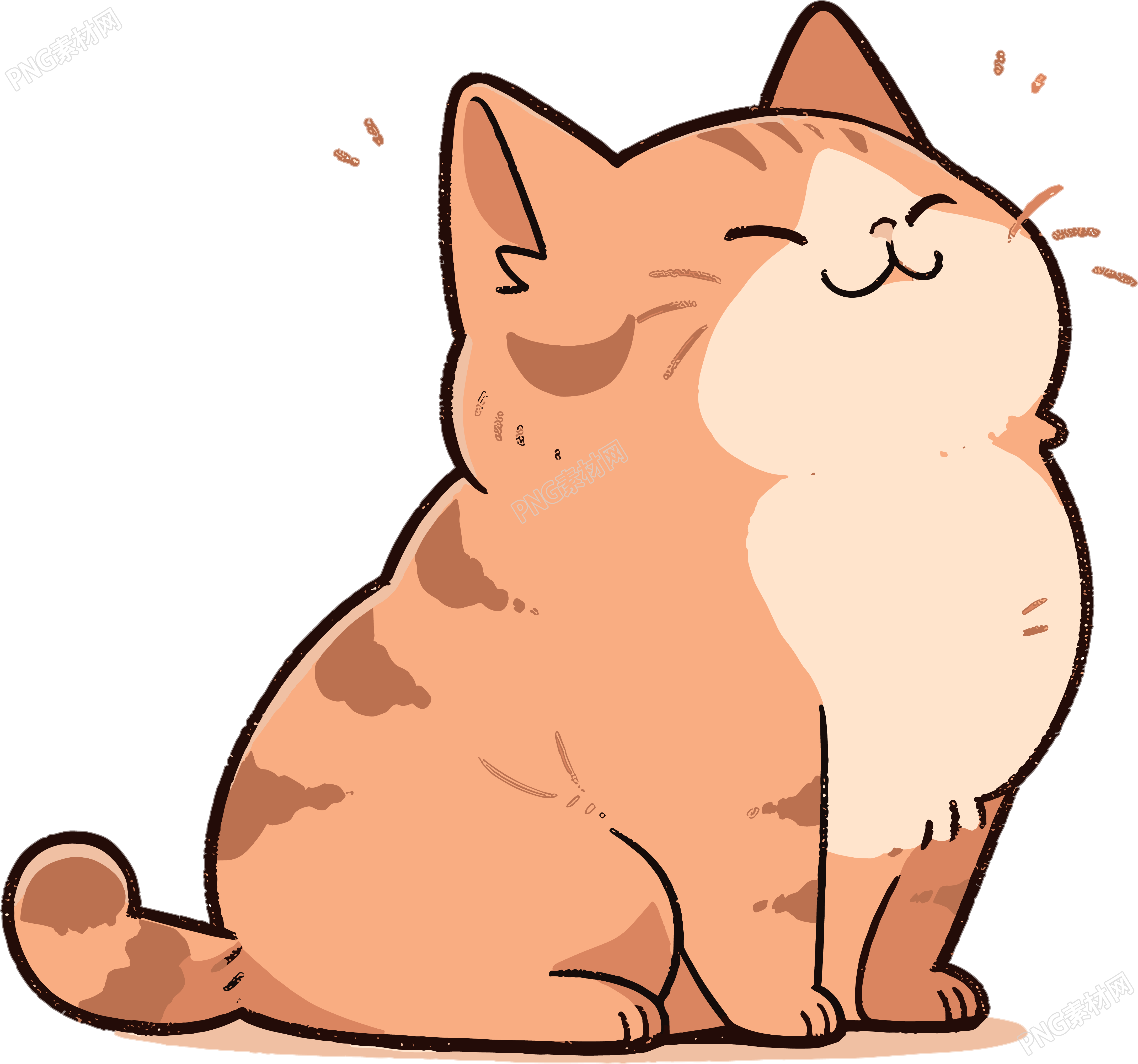 猫咪贴纸插画