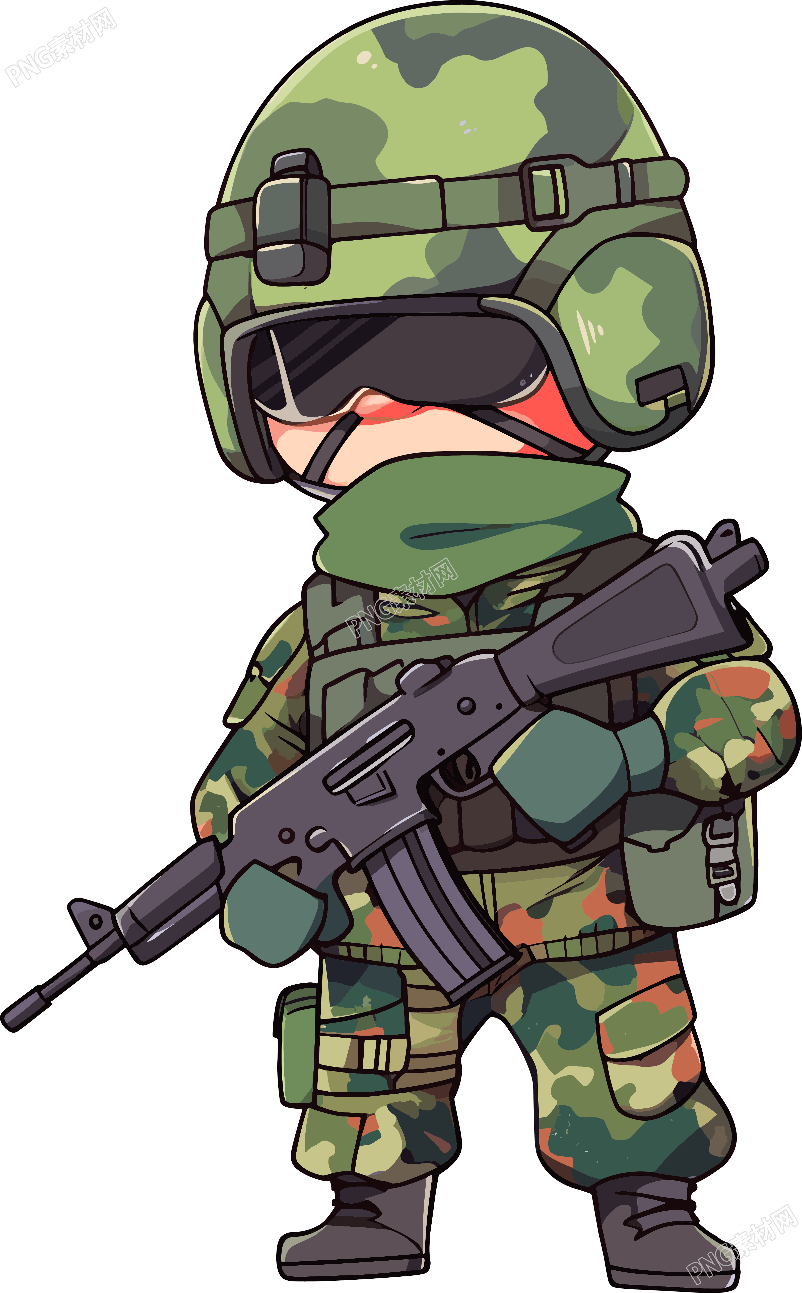 卡通士兵PNG素材
