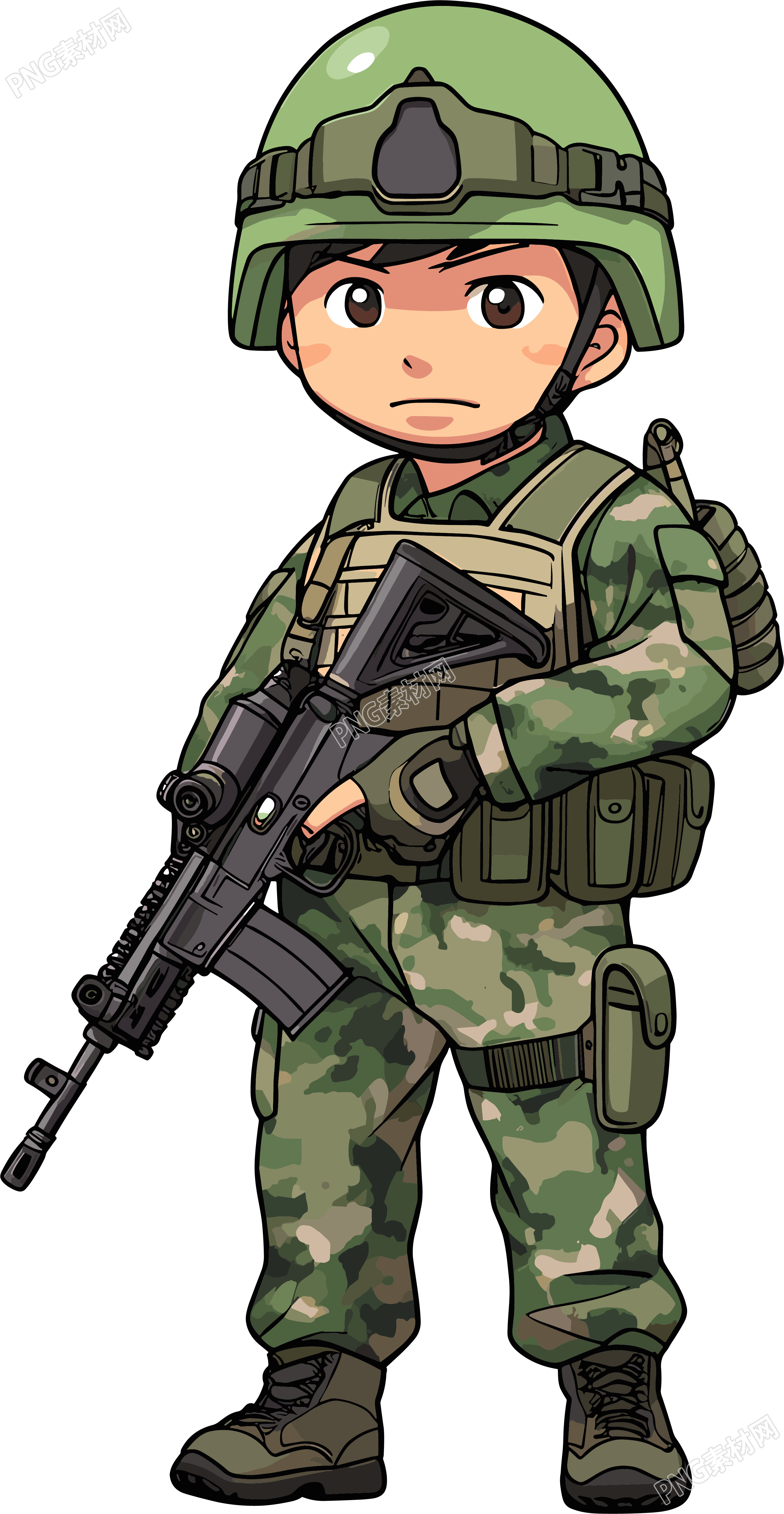 卡通士兵創(chuàng)意圖形設(shè)計(jì)元素