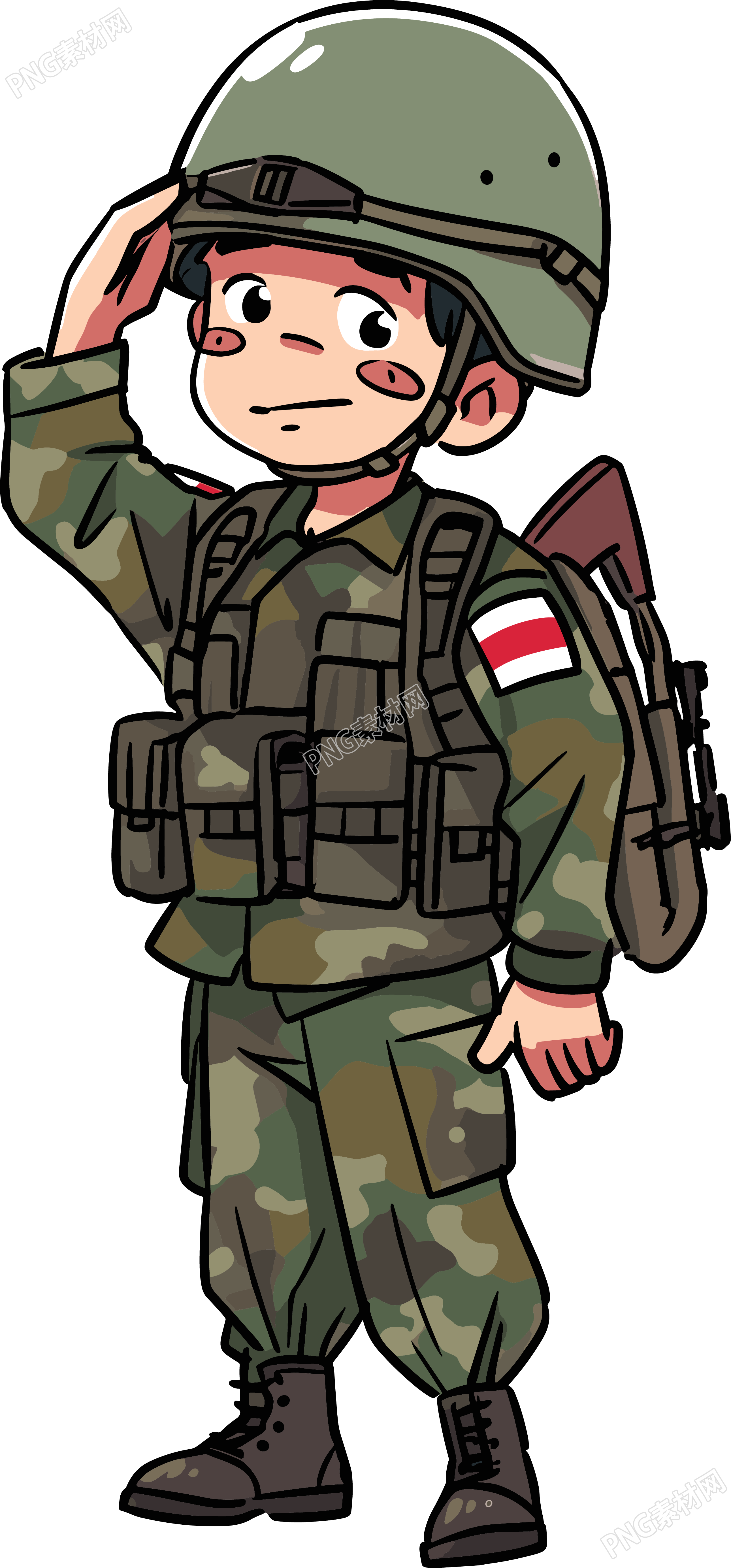 卡通士兵高清插画