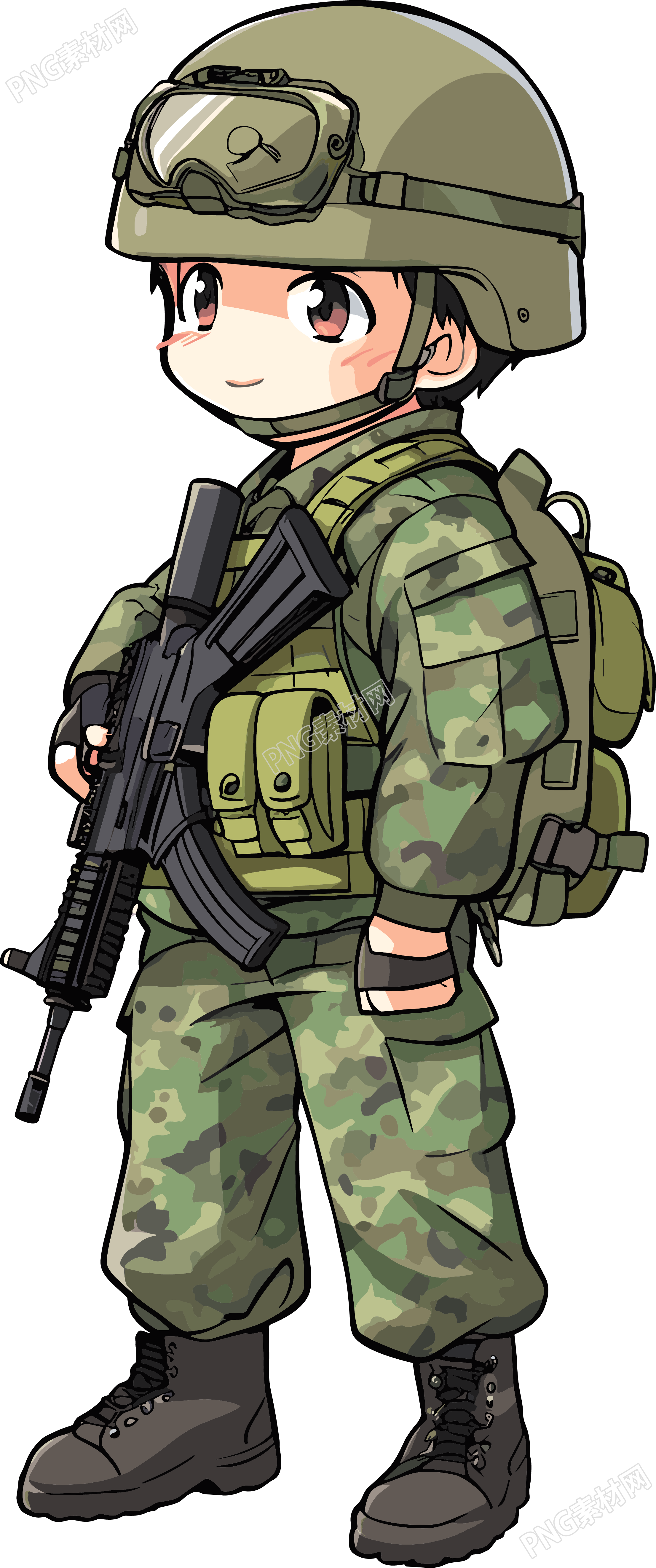 卡通士兵商业设计图形素材