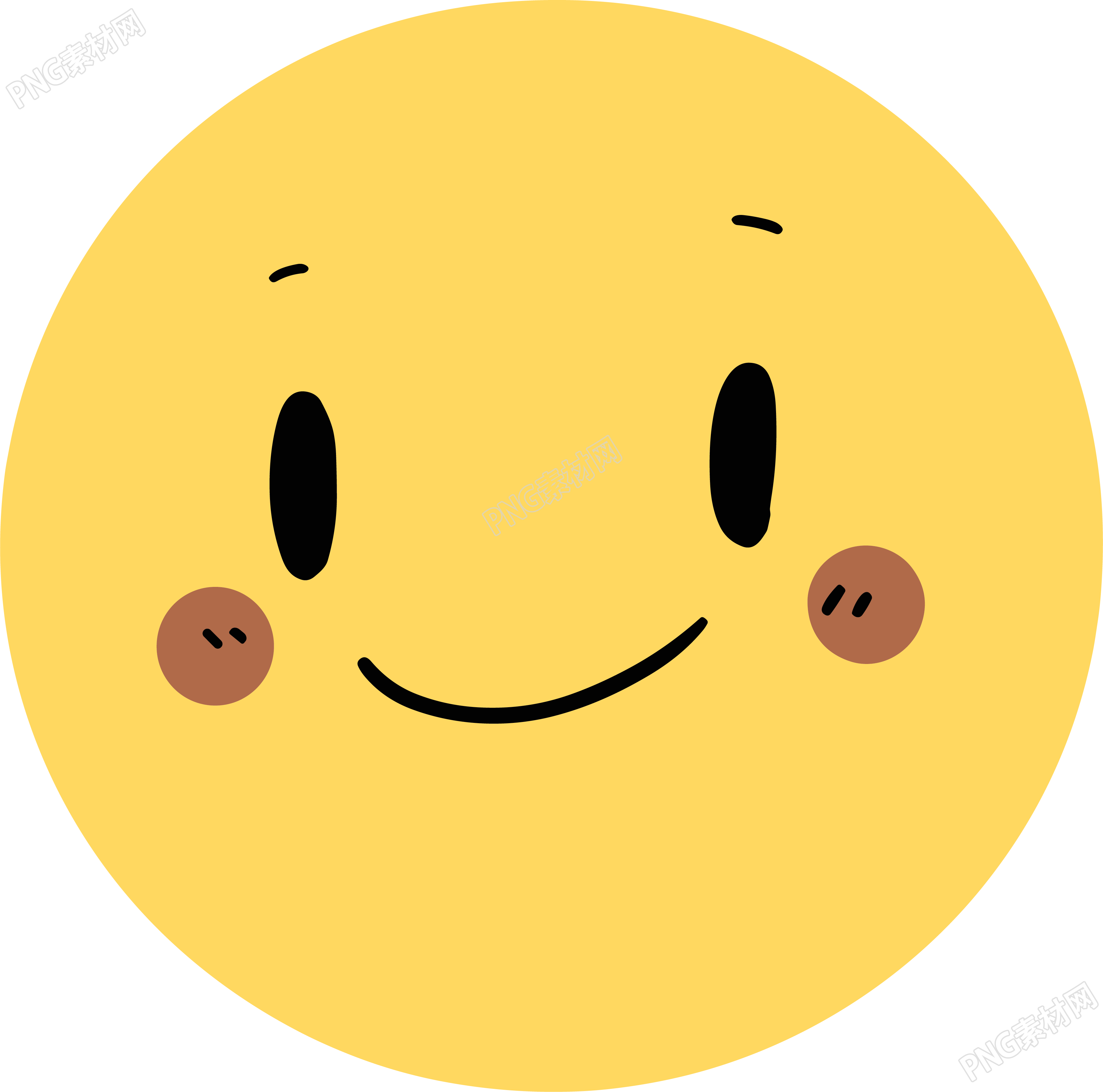 卡通笑臉可愛手繪插畫