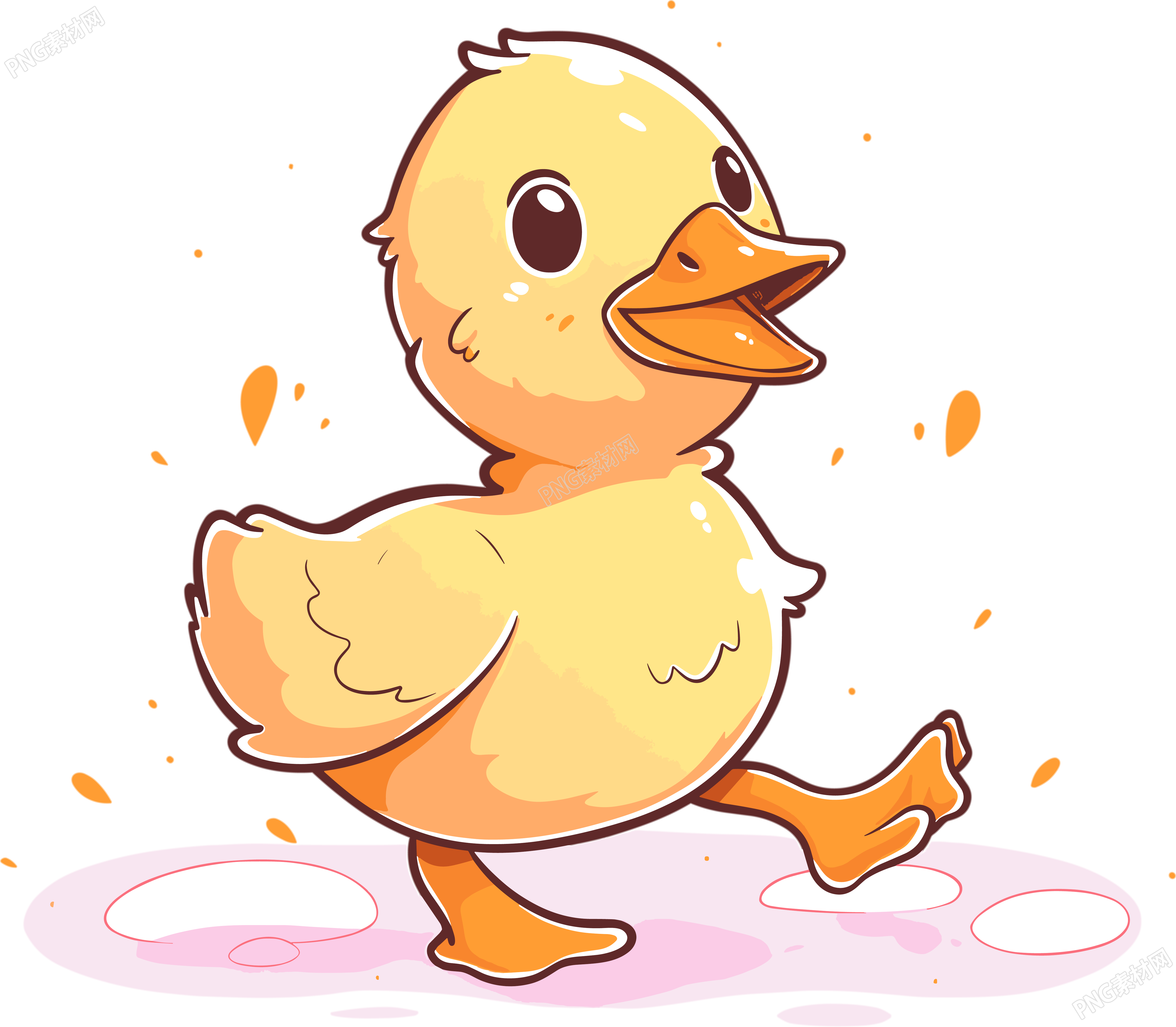 小鸭子卡通插图