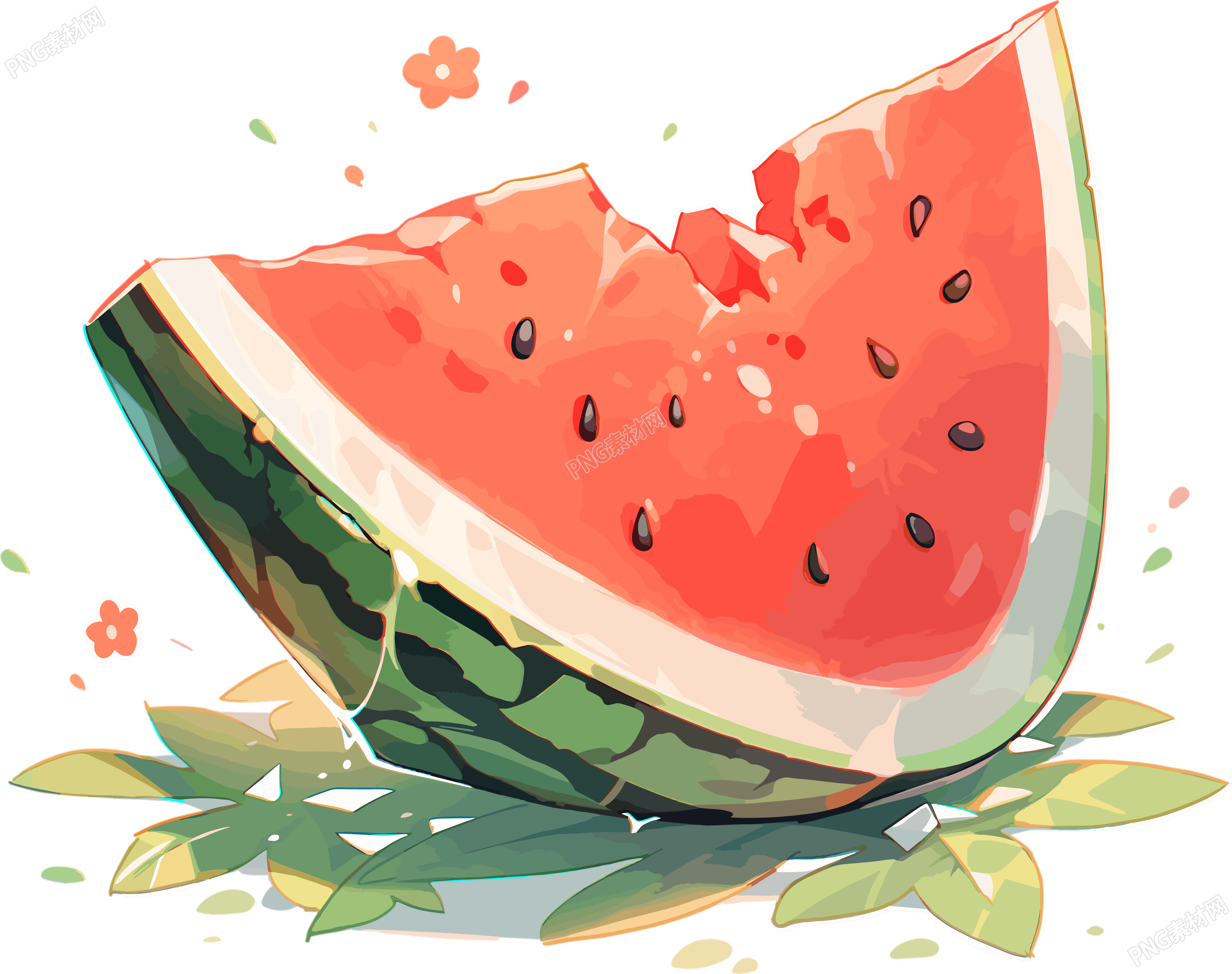 卡通西瓜插图