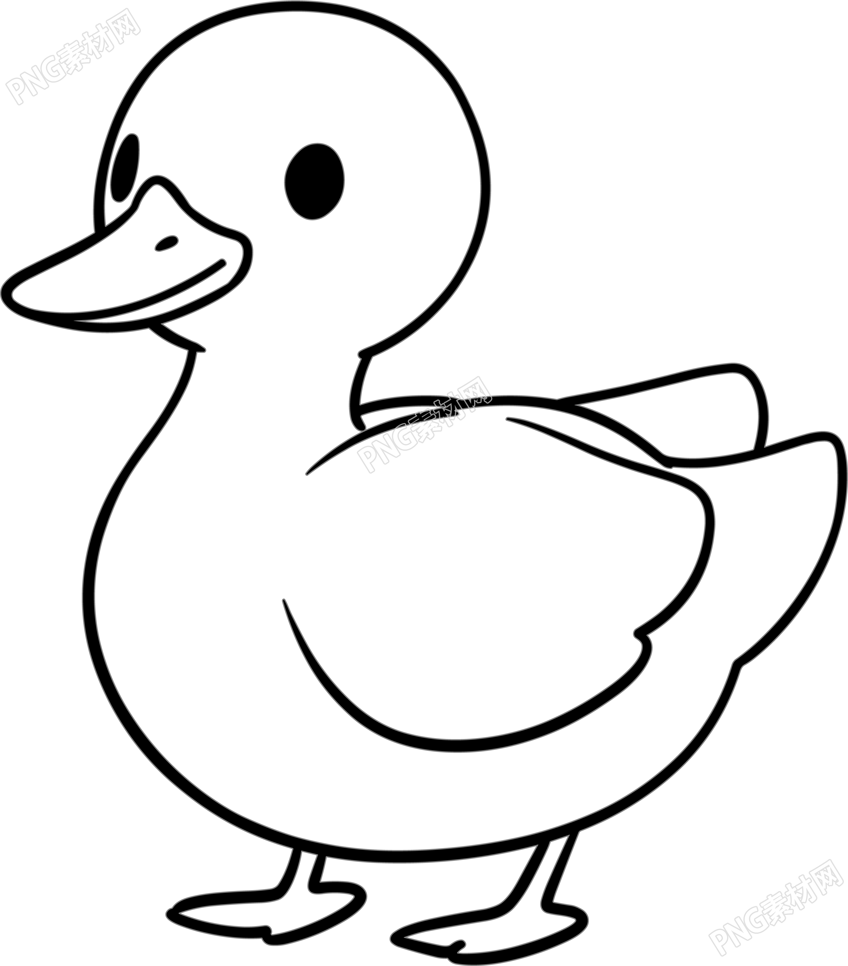 鸭子简笔画