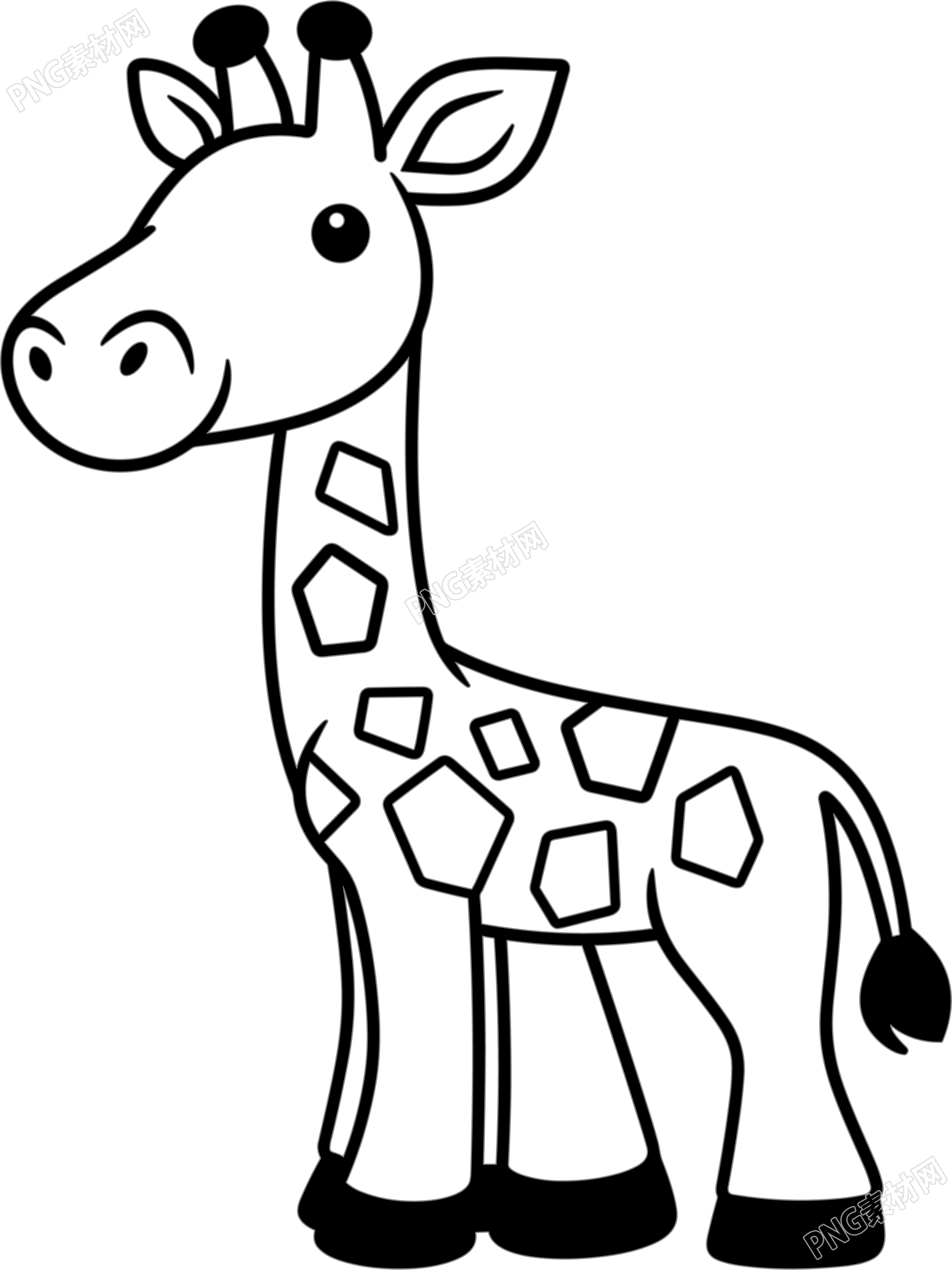 长颈鹿简笔画