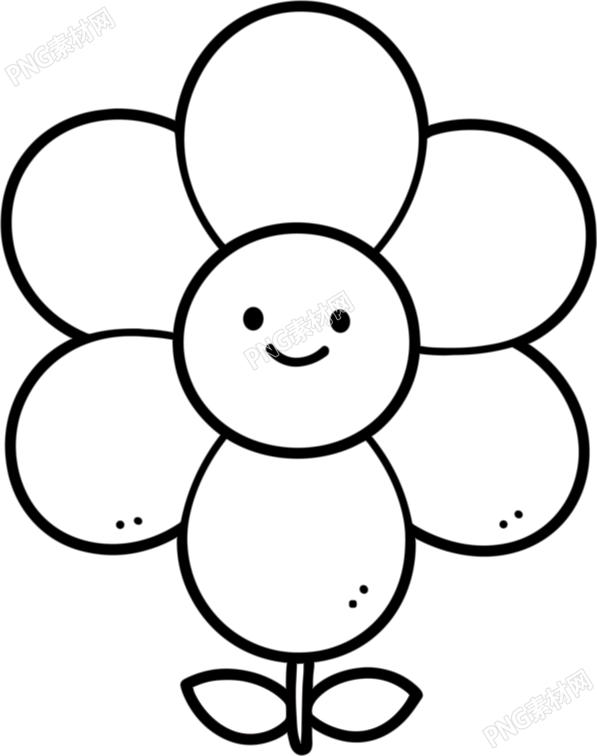 简笔画花
