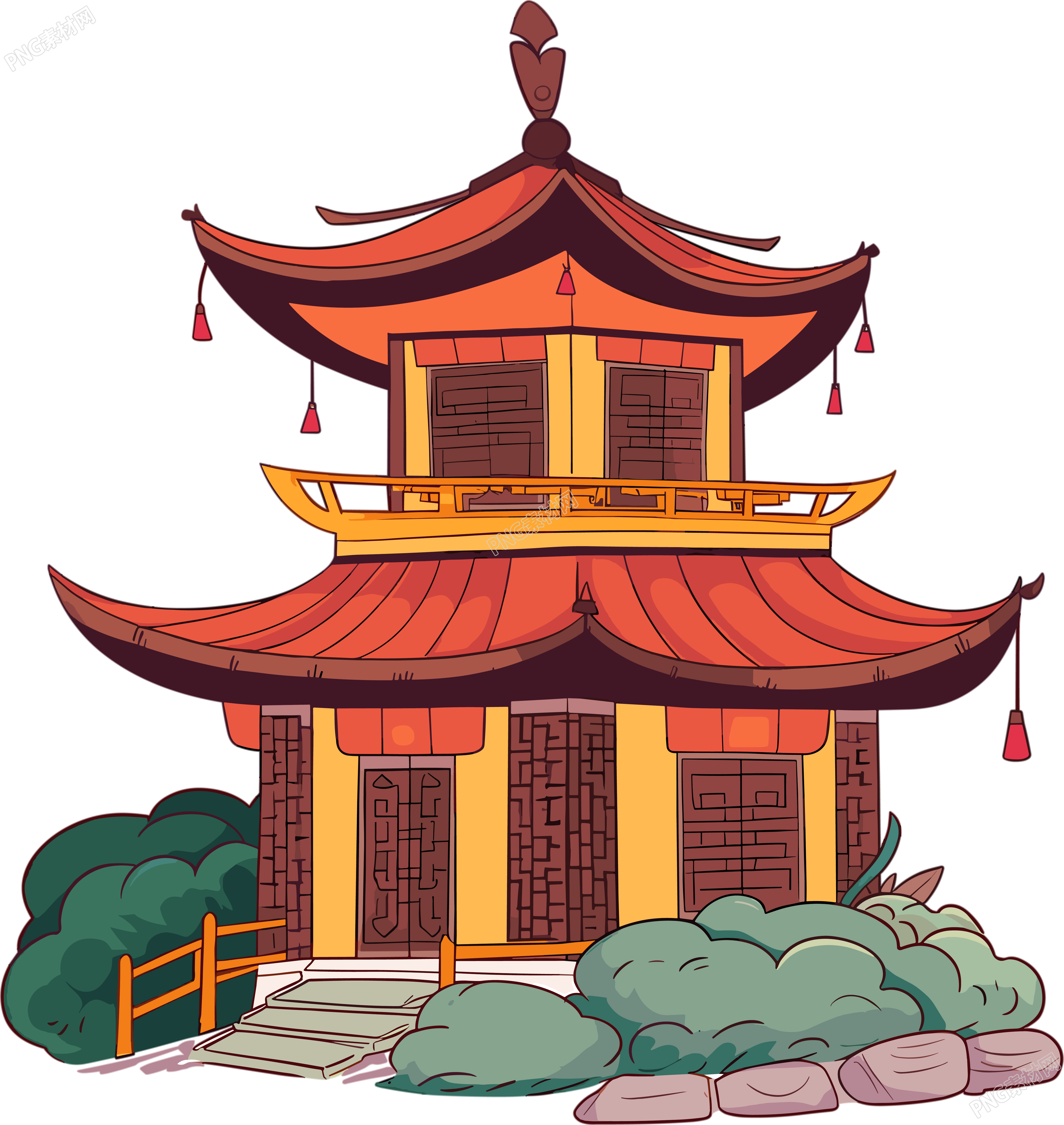 国风阁楼高清PNG素材