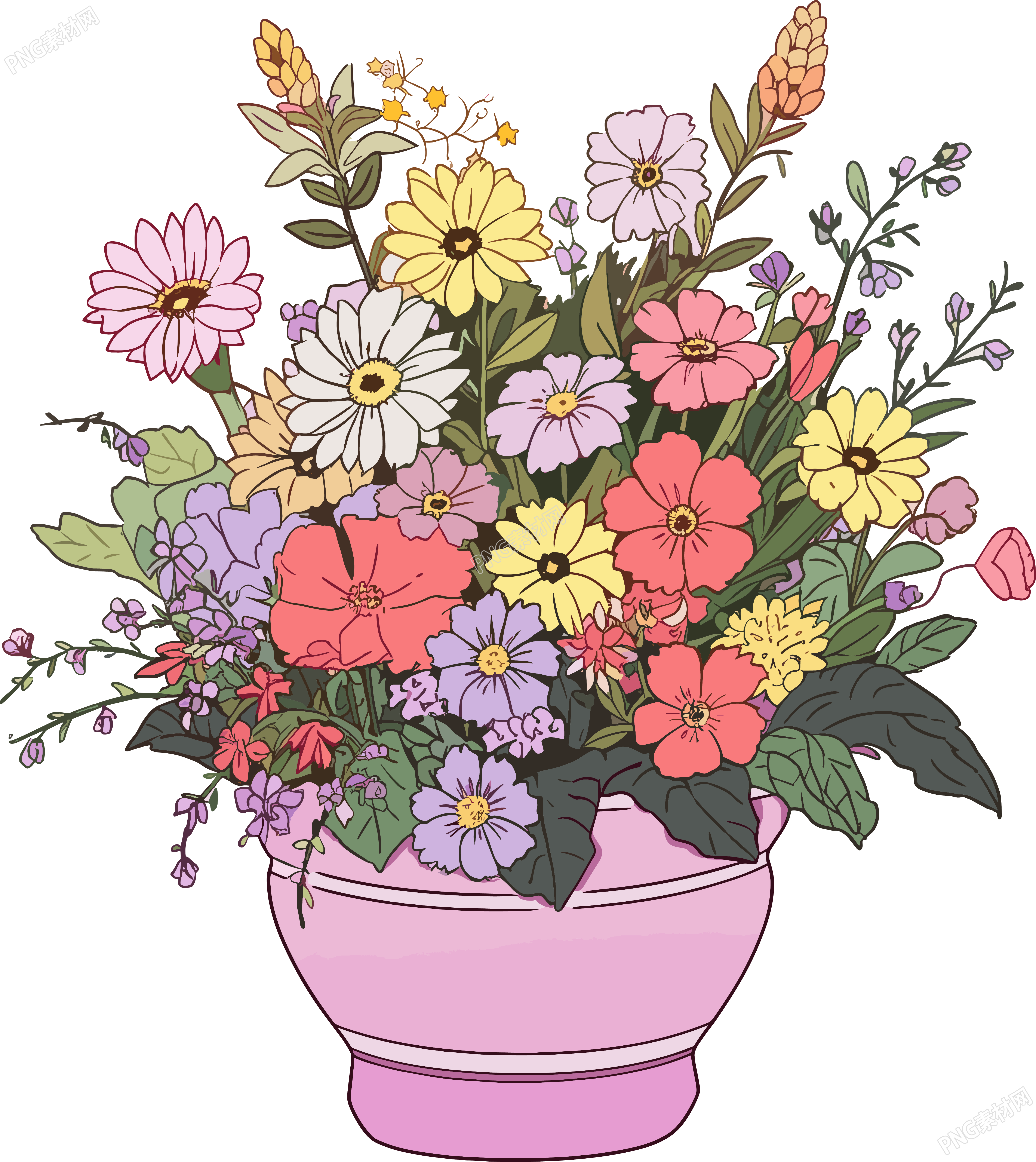水彩花卉插图元素