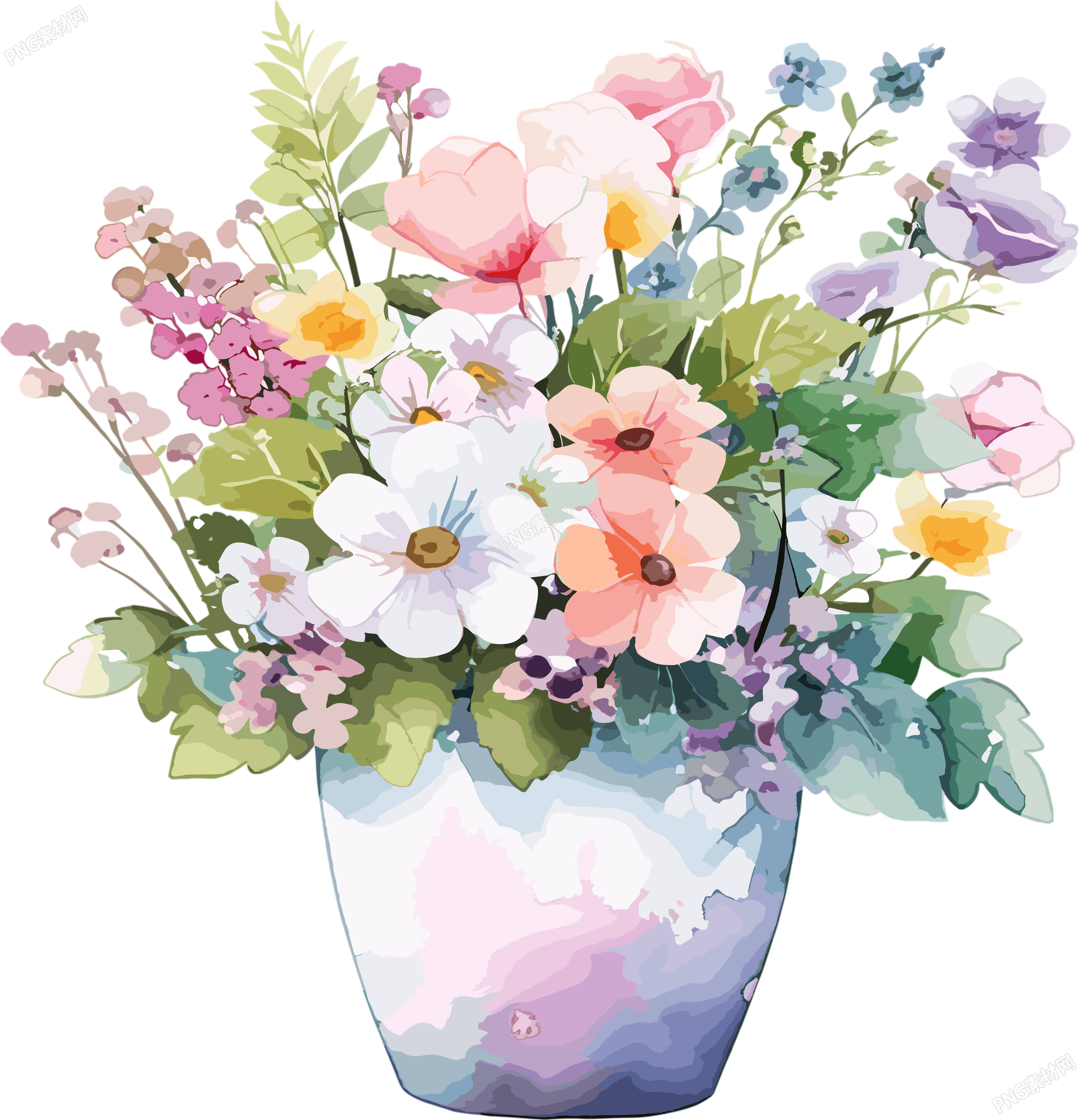 水彩花卉高清图形素材