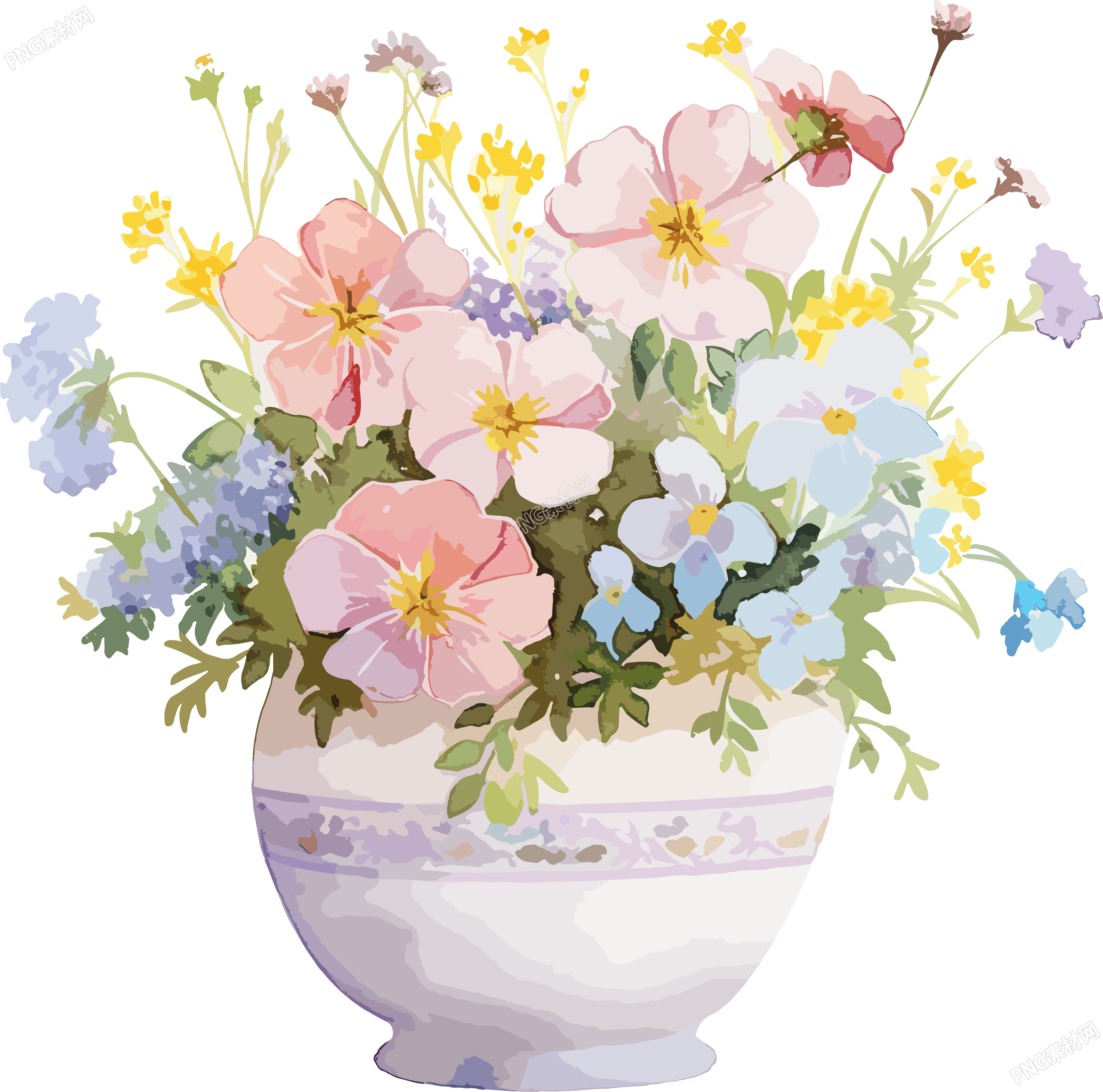 水彩花卉插画素材