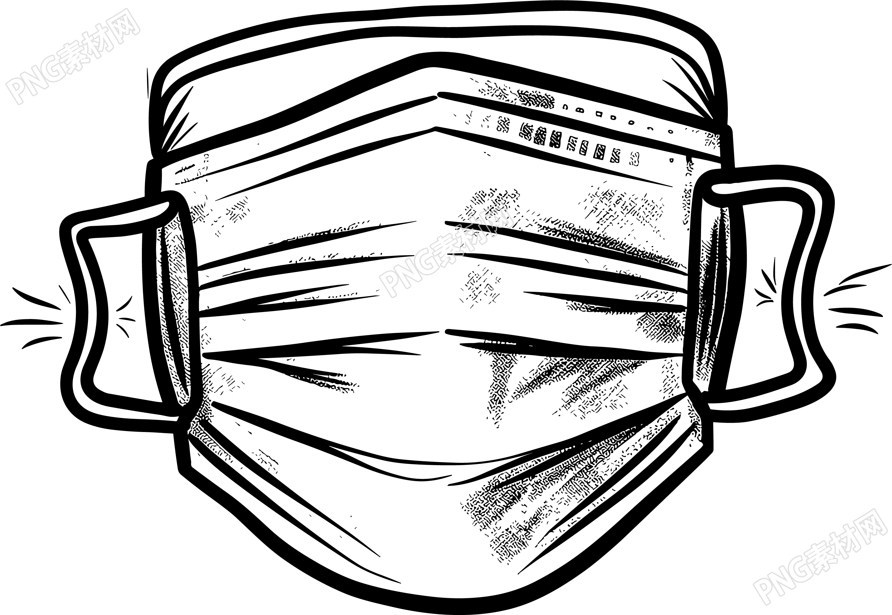 口罩简笔画
