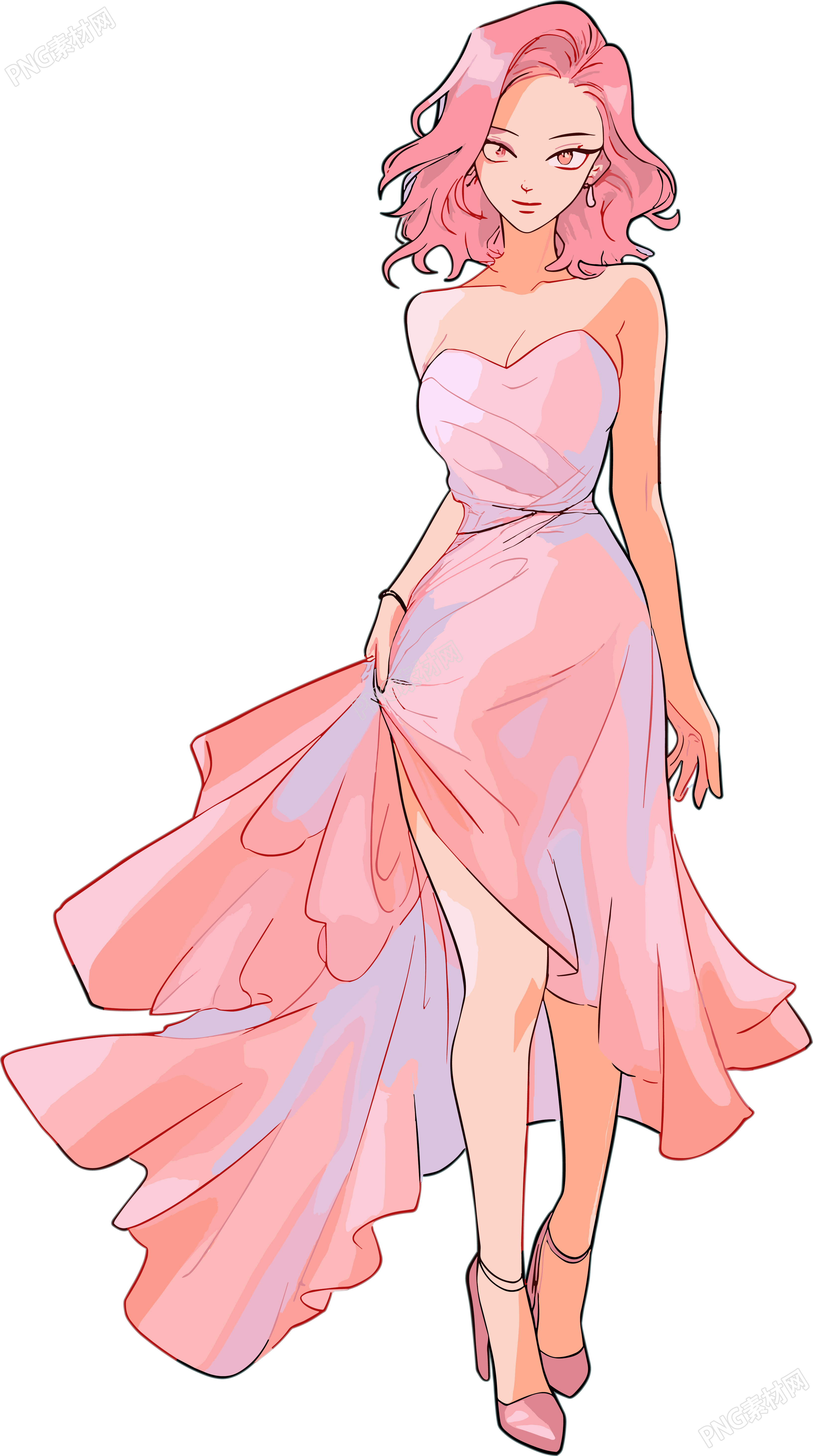 卡通美女插画图形素材