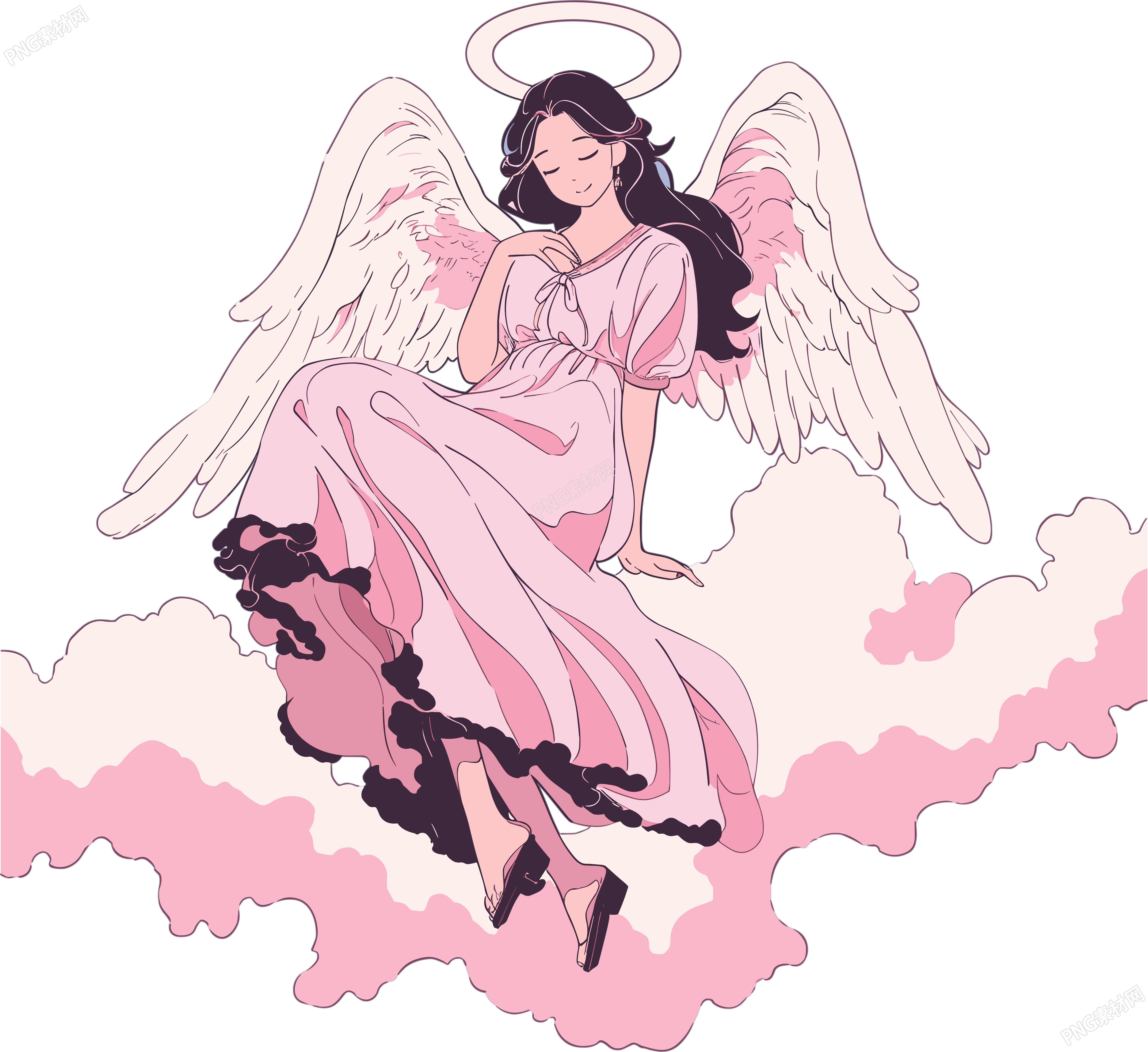 天使PNG素材商用插画