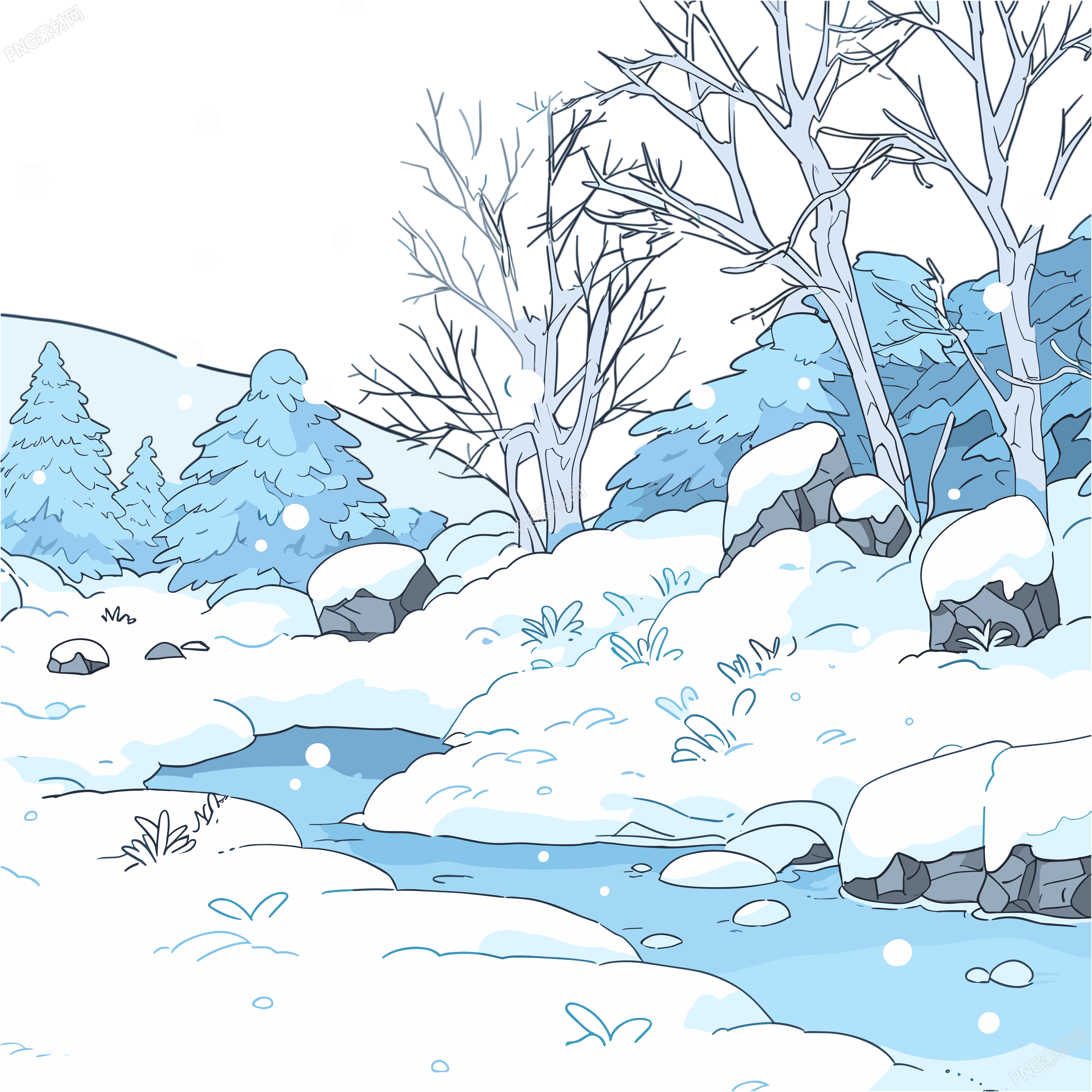 雪景商业使用插图