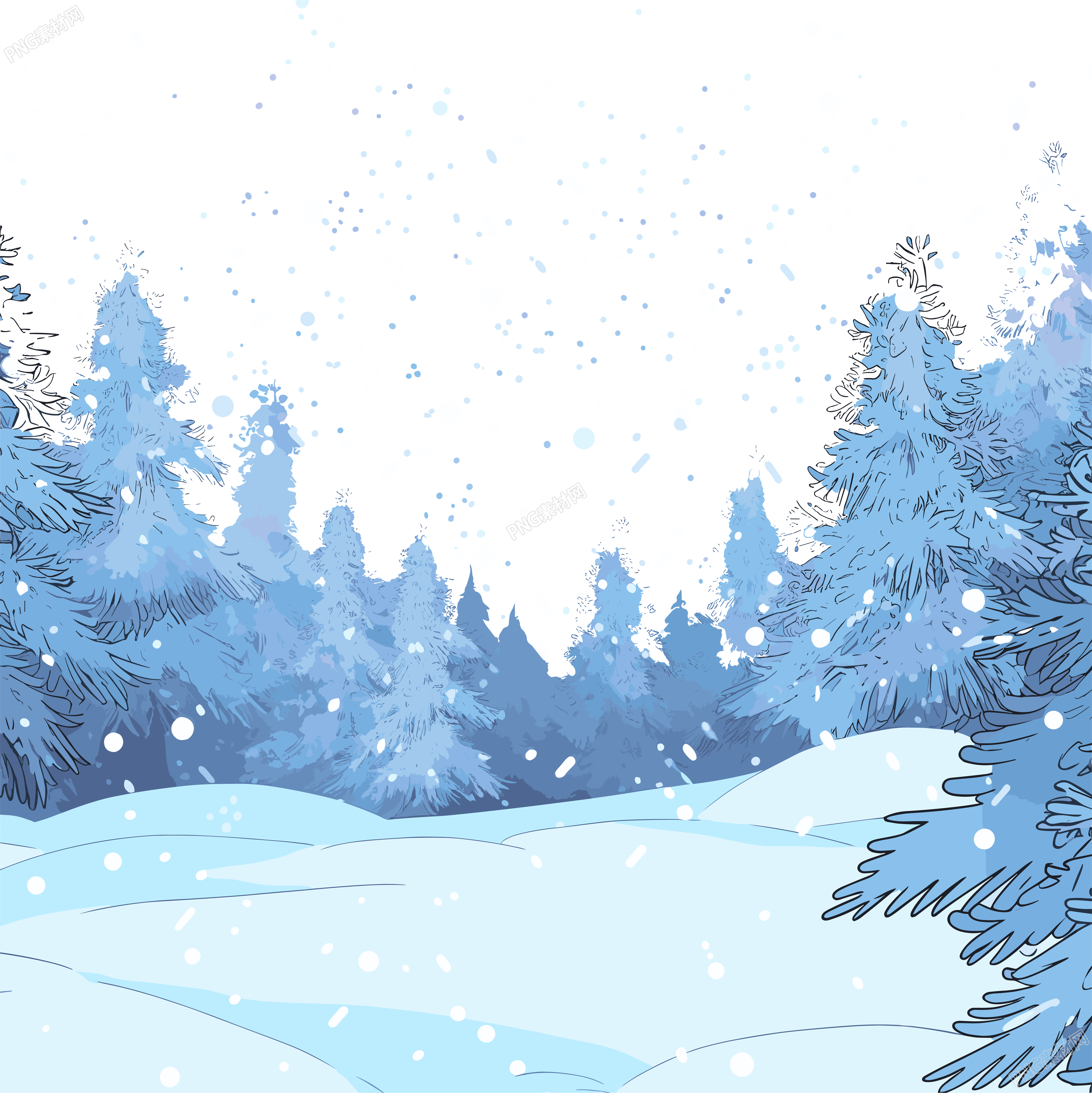雪景高清图形素材