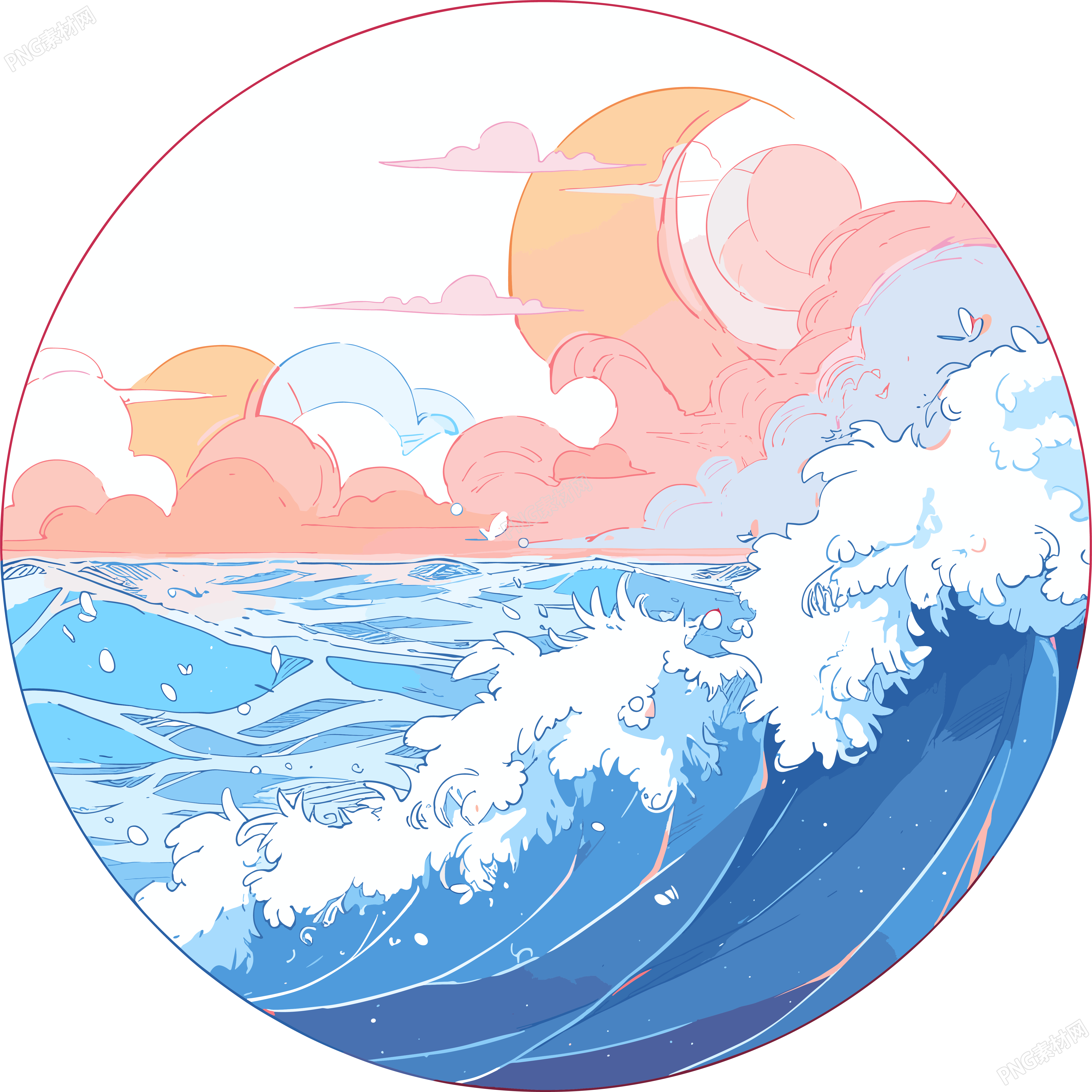 卡通海洋插画设计元素