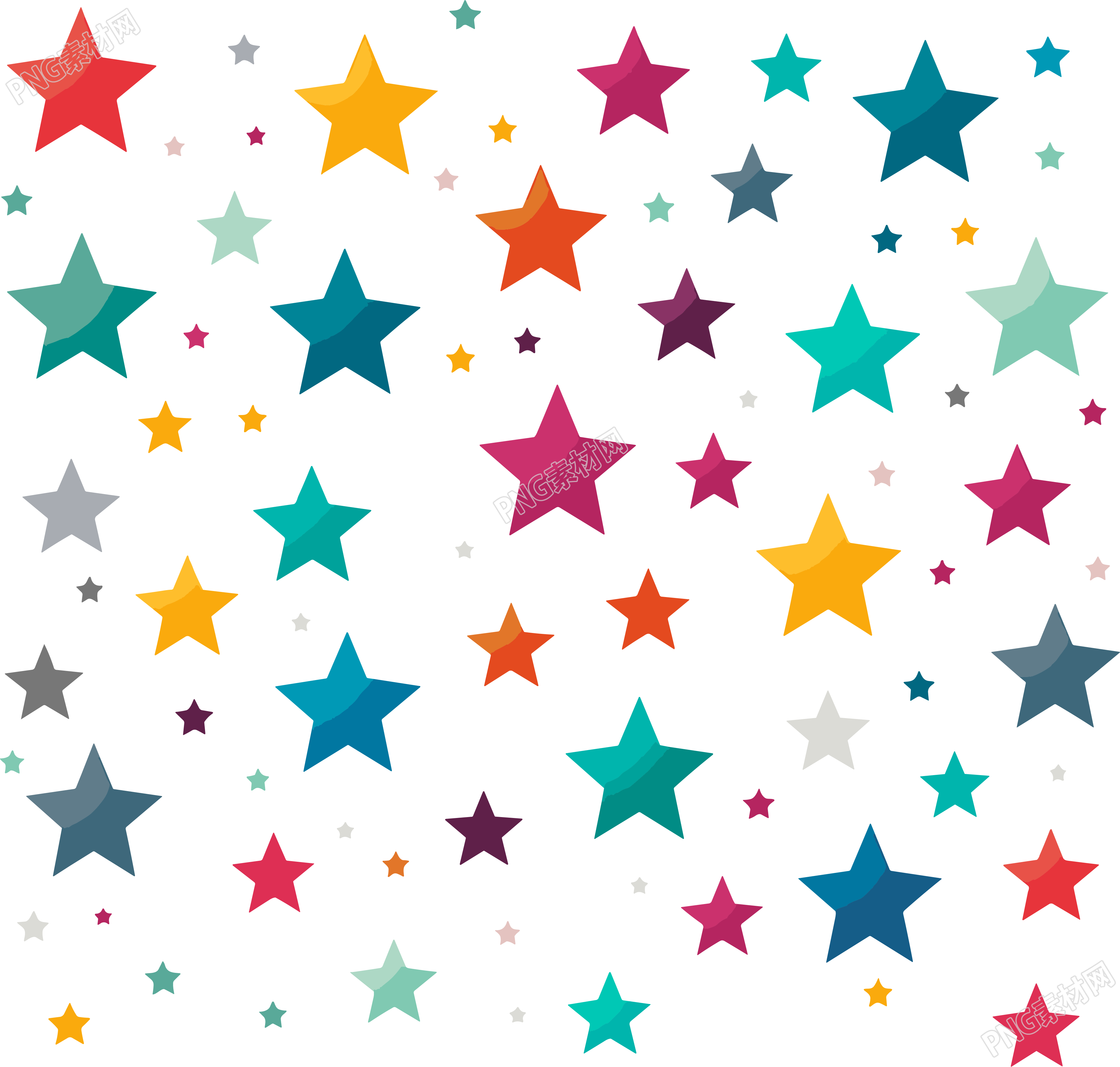 星星背景透明背景插画