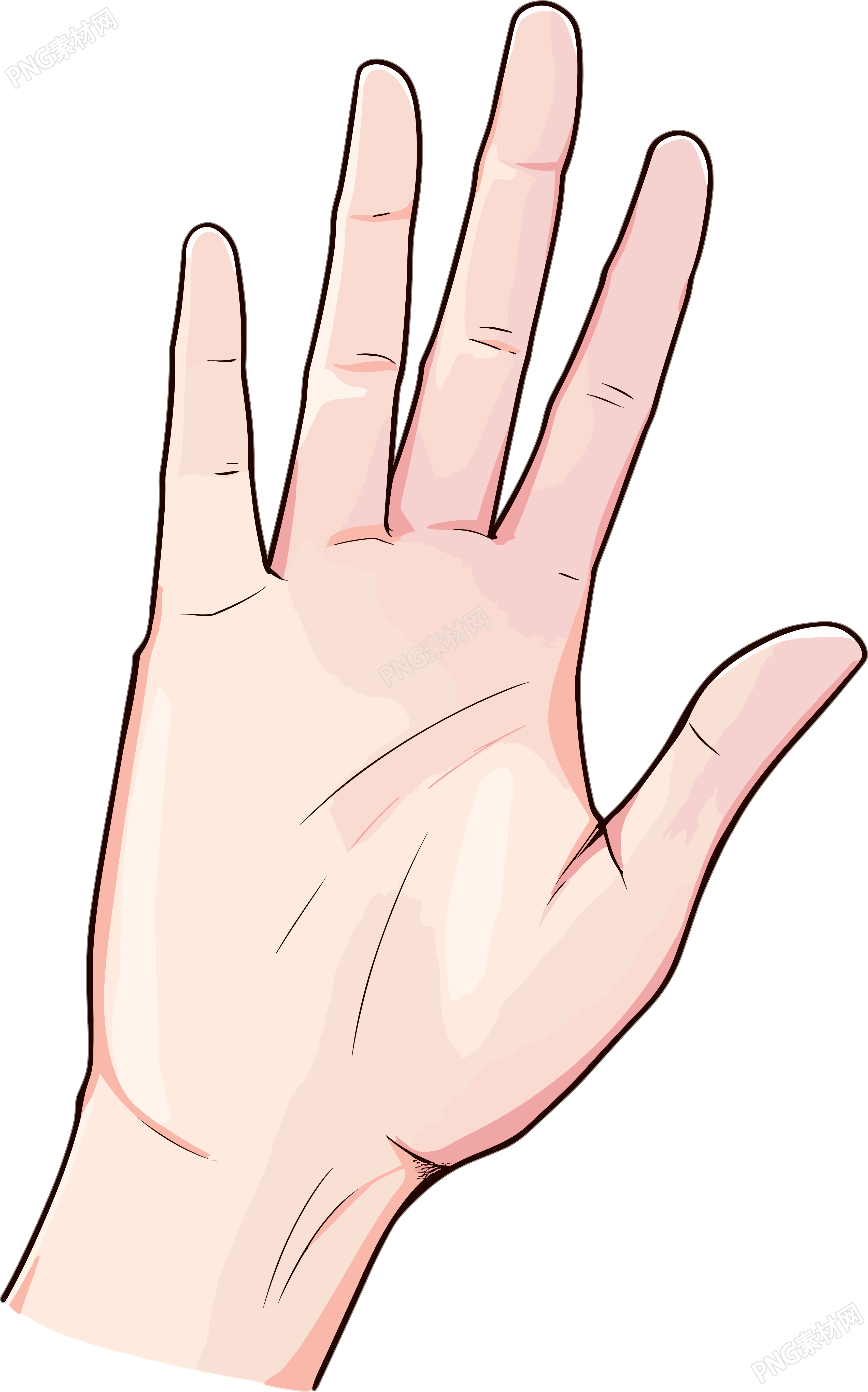 卡通手插图素材