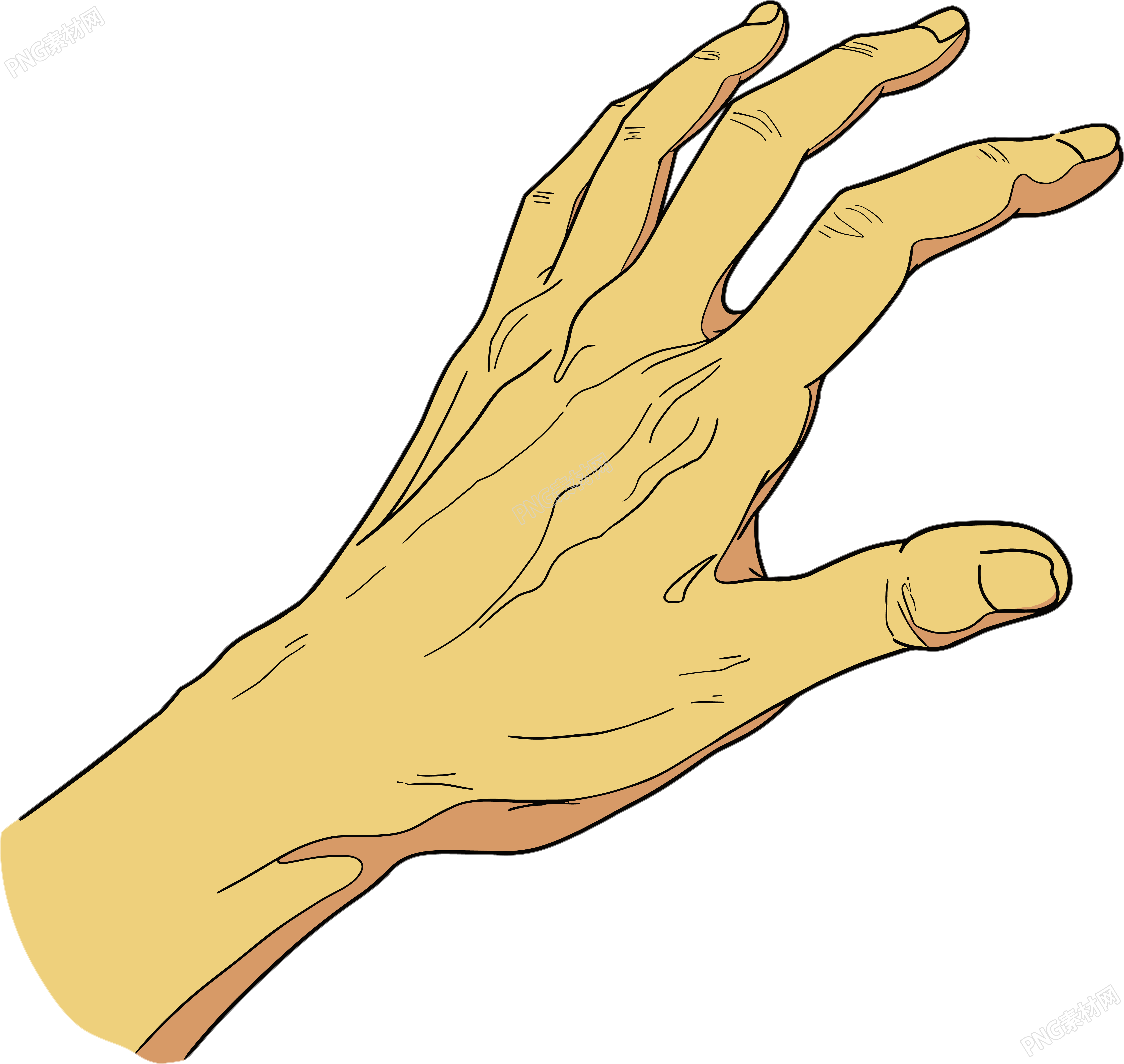 卡通手透明背景素材