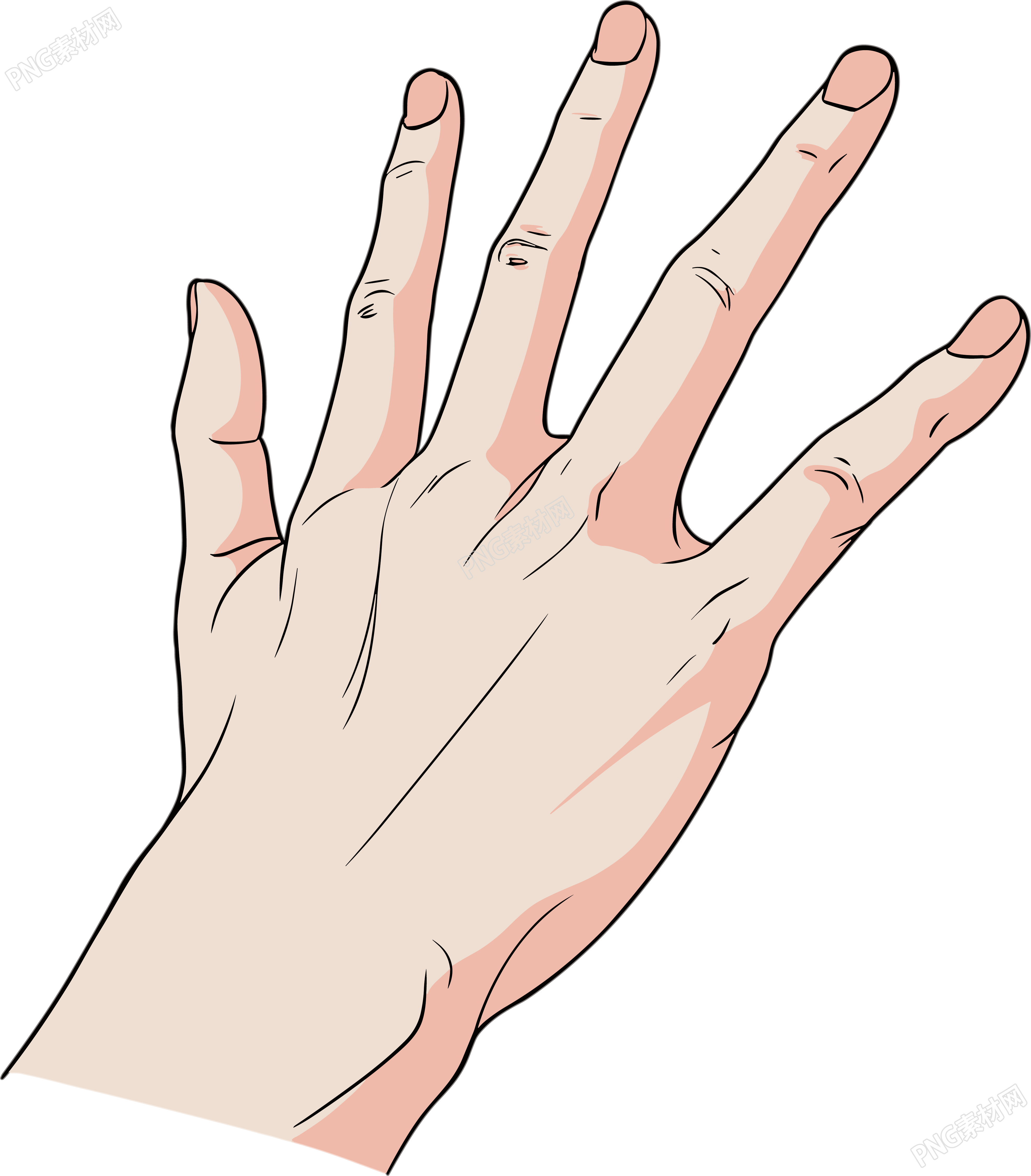 卡通手插画素材