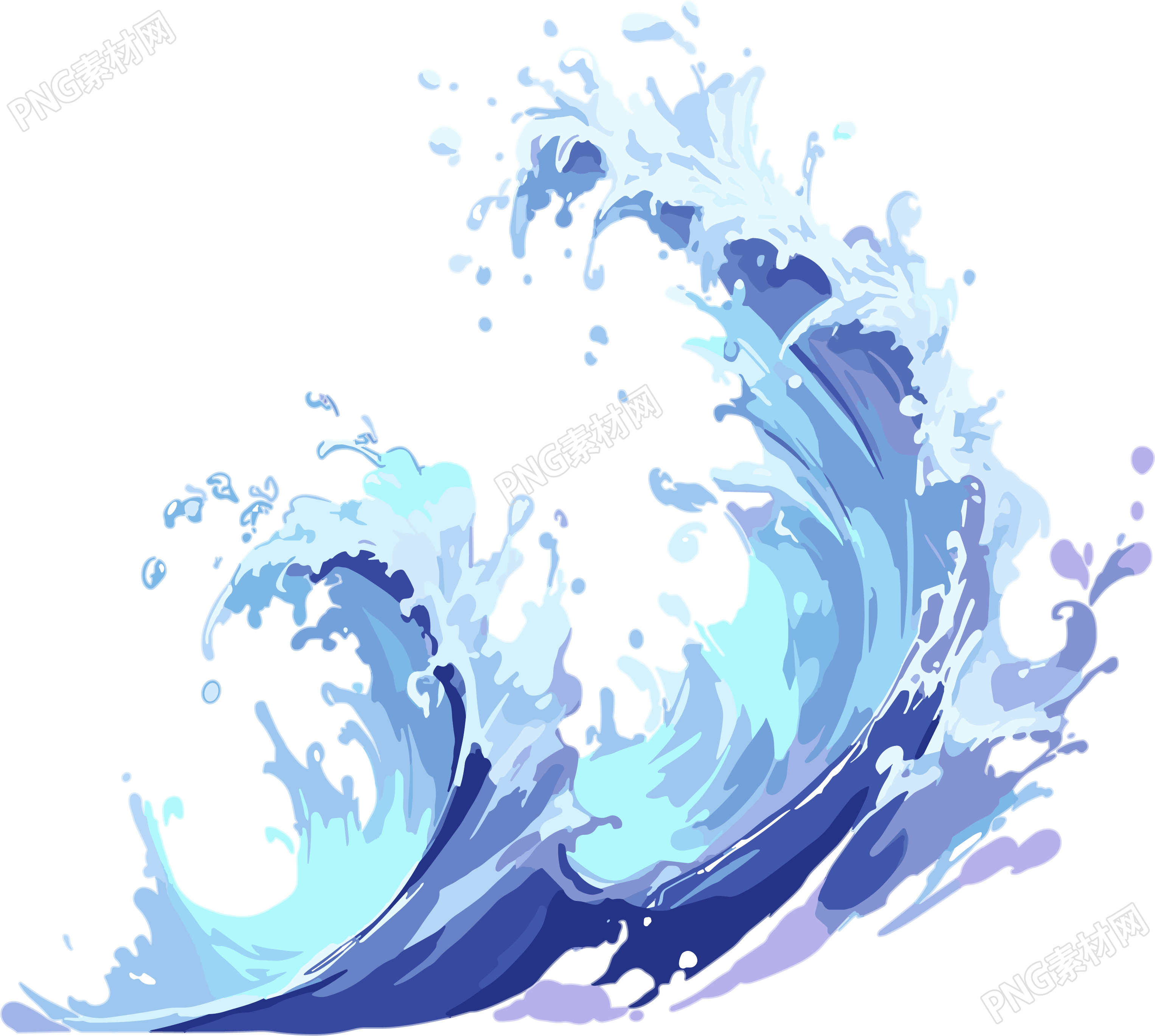 水花高清插图设计元素