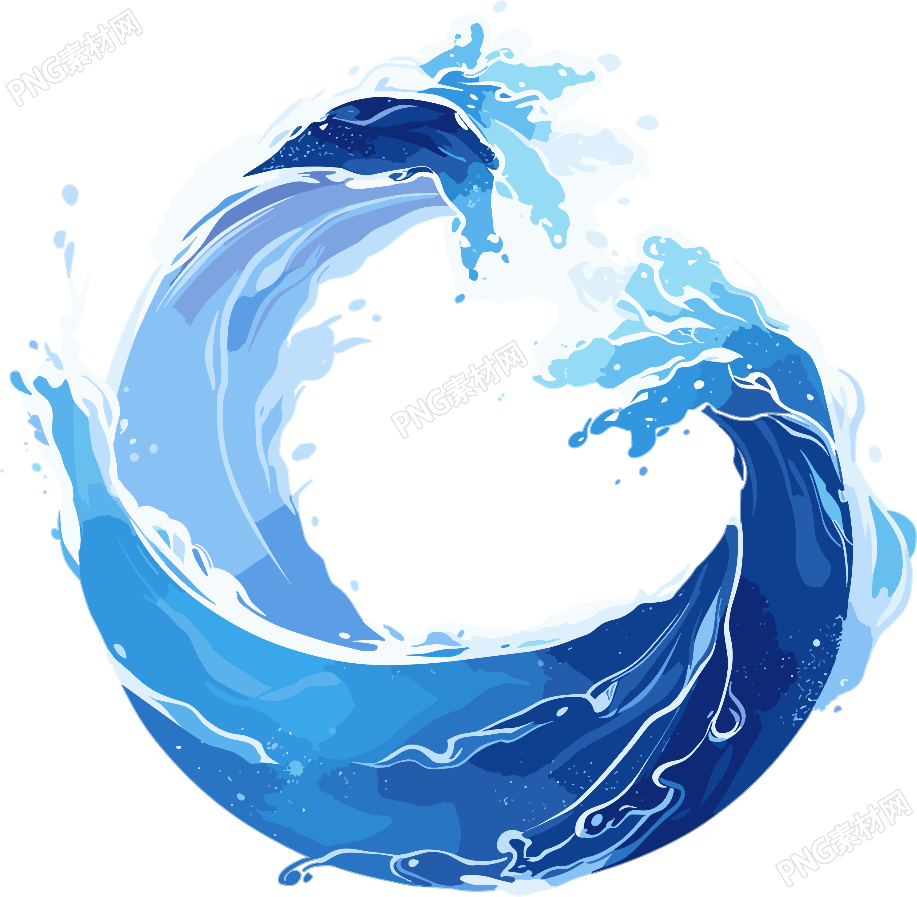 水花簡(jiǎn)潔插畫