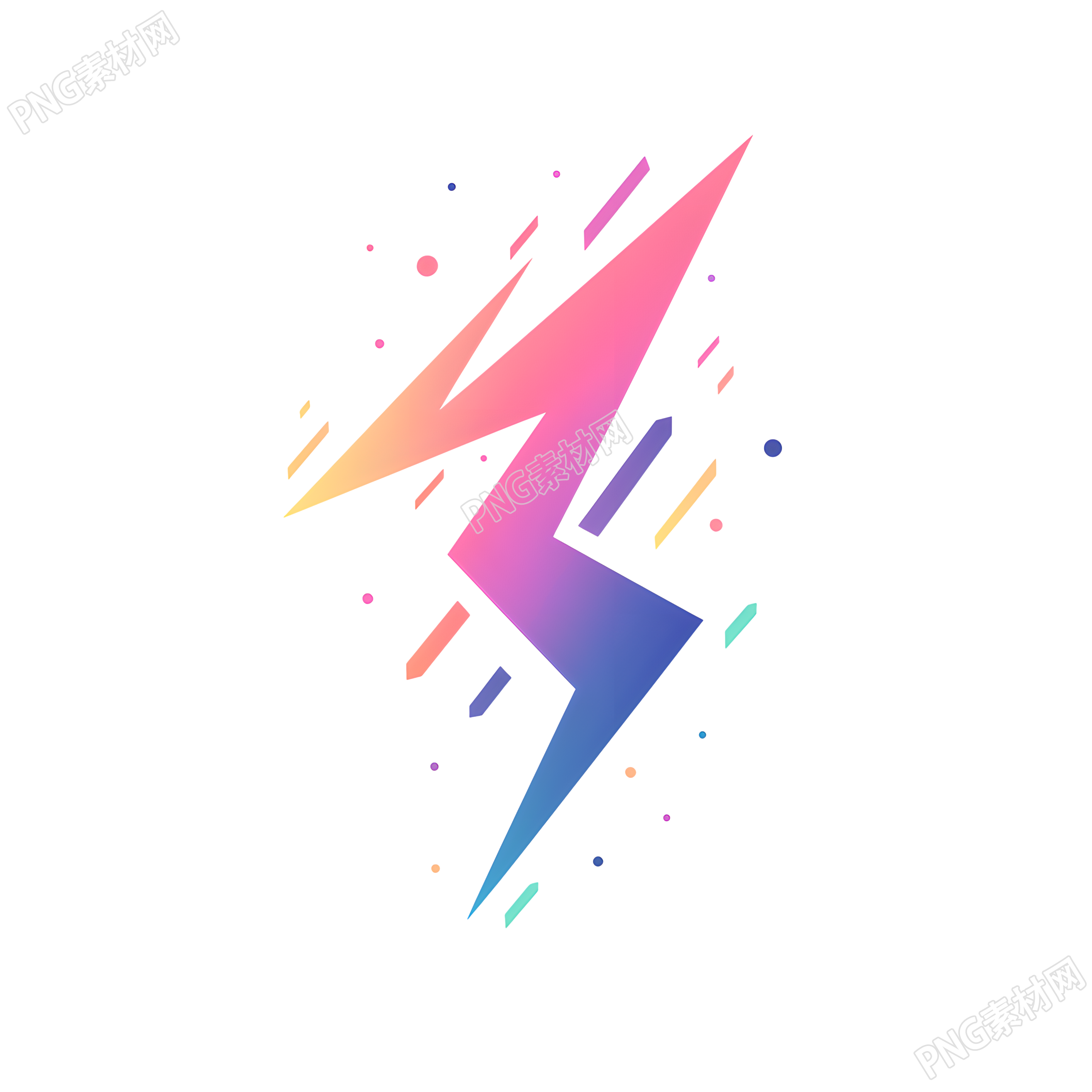 闪电logo商业设计插图