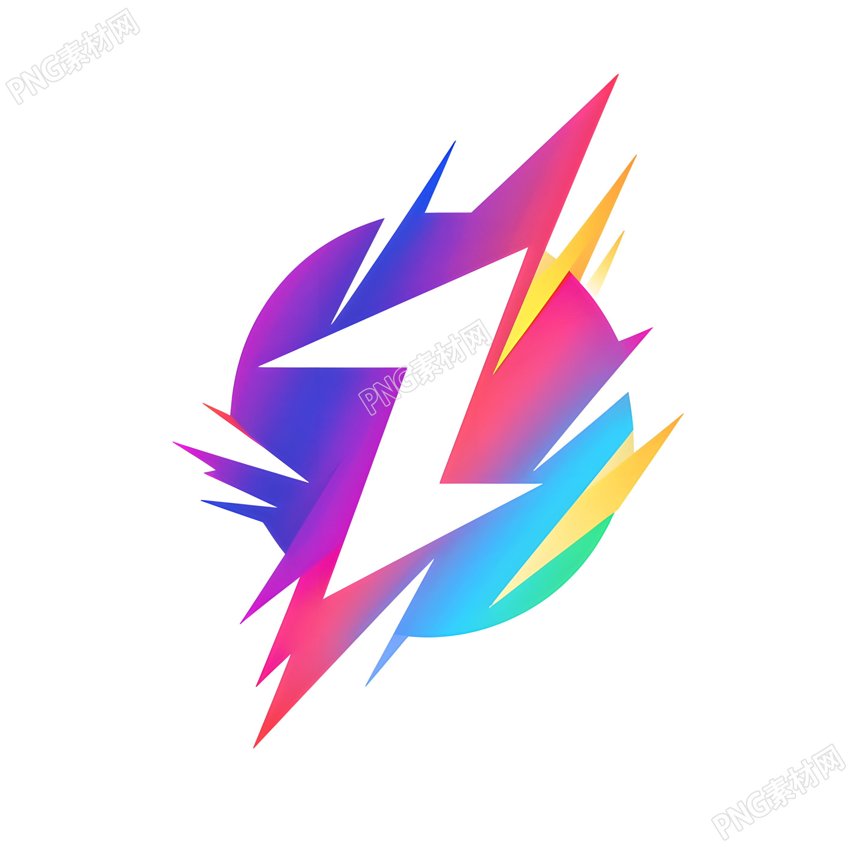 闪电logo插画设计素材