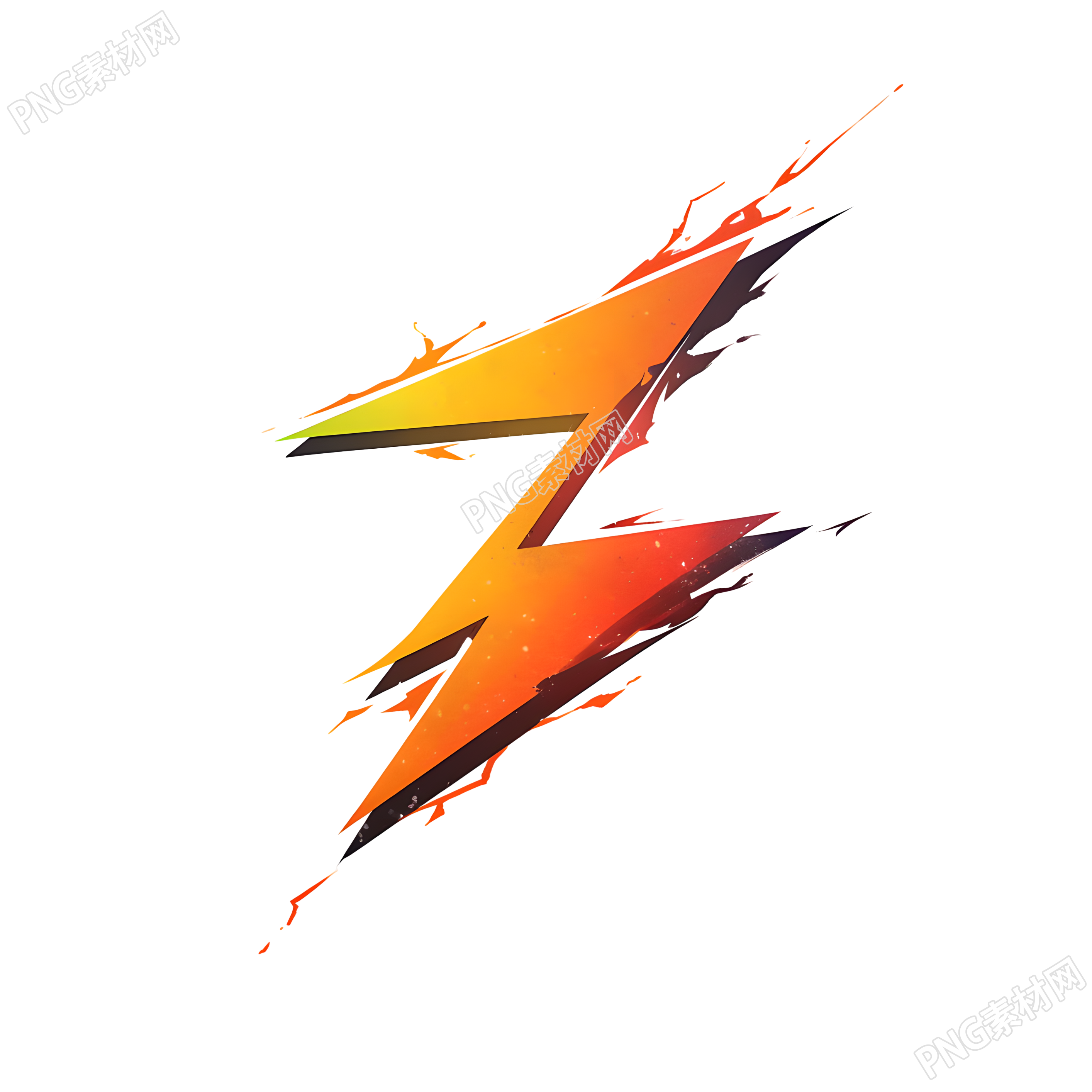 闪电logo图形素材