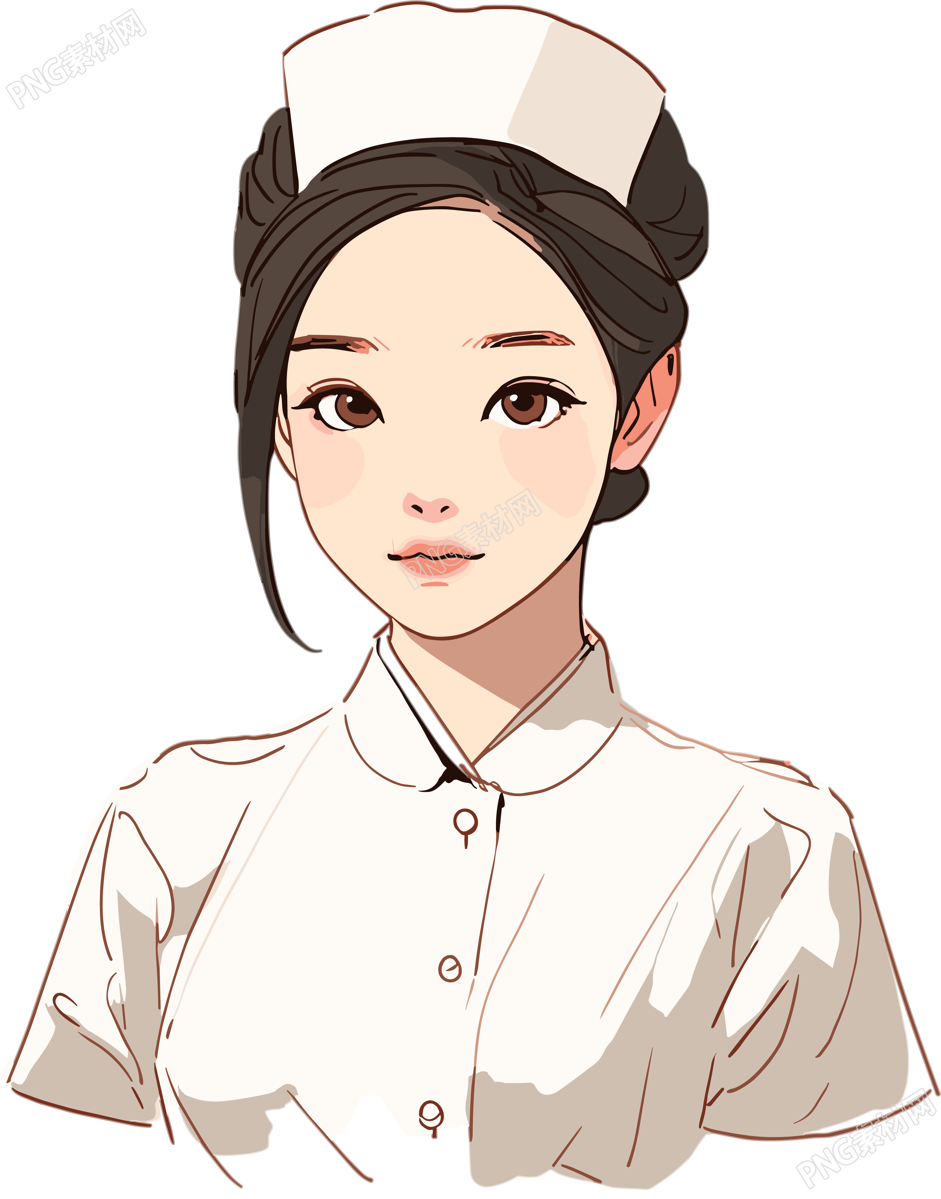 护士透明背景素材