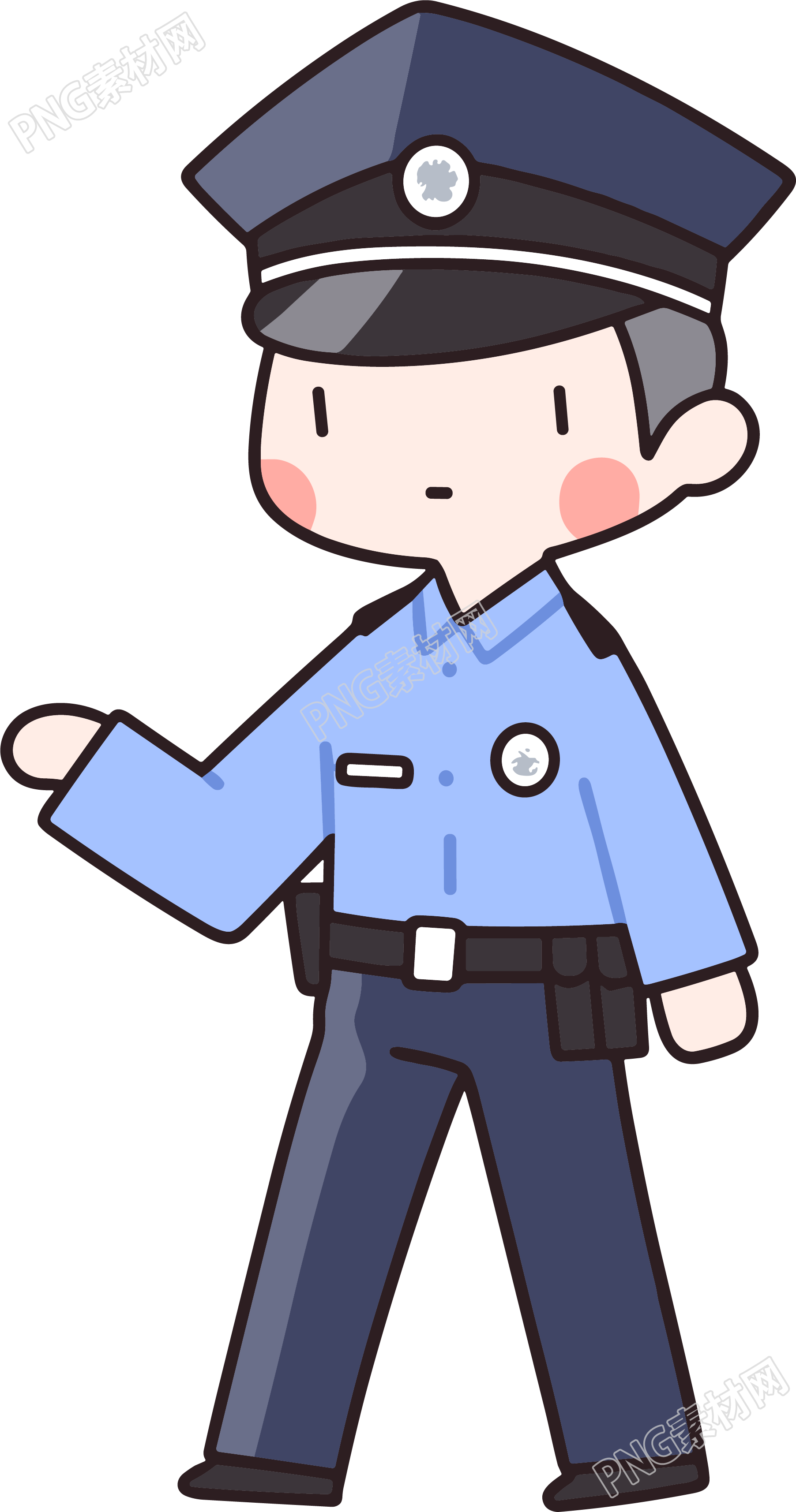 交警卡通素材