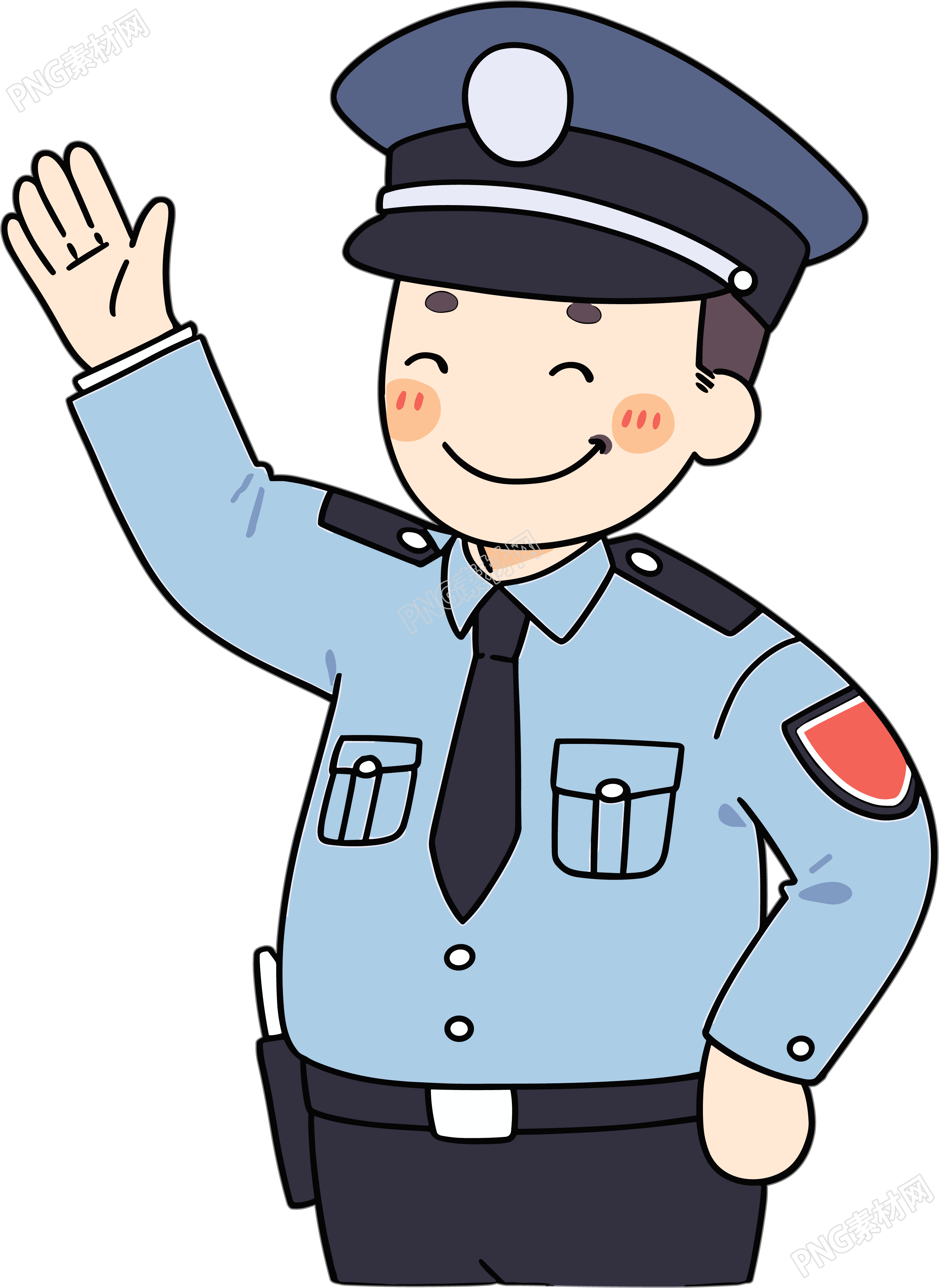 交警卡通圖形素材