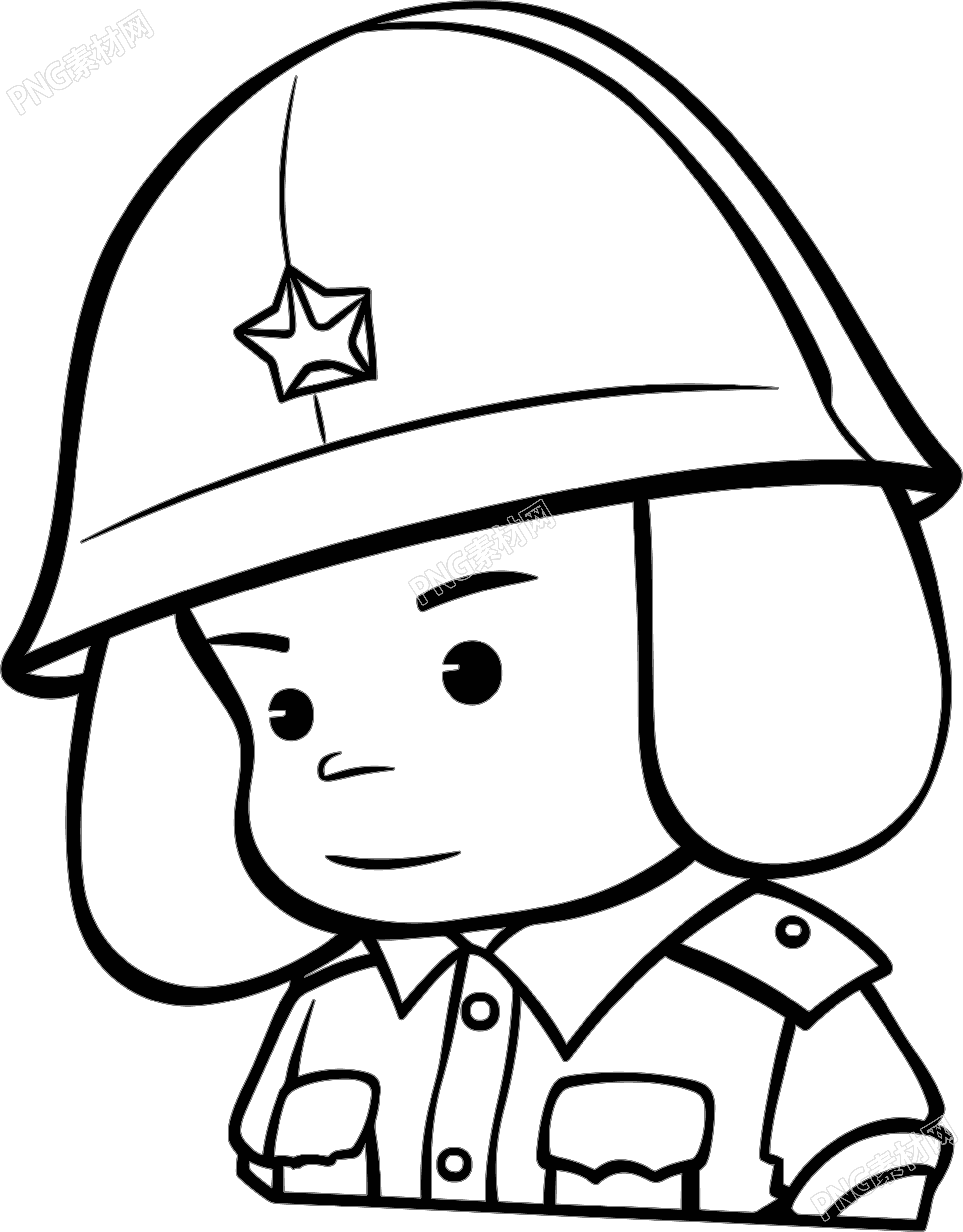 雷锋头像简笔画