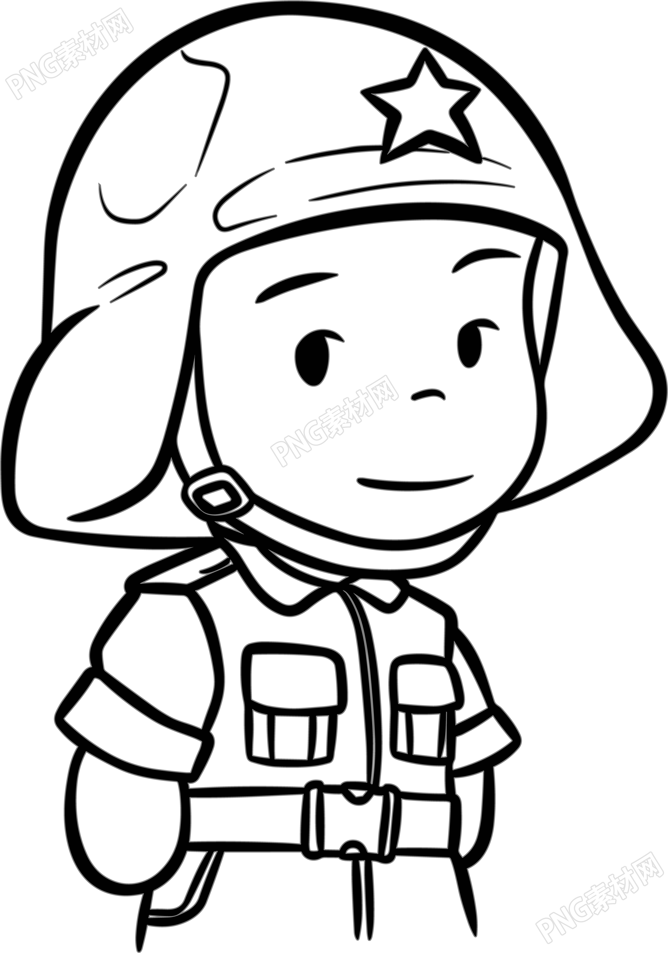 画雷锋简笔画