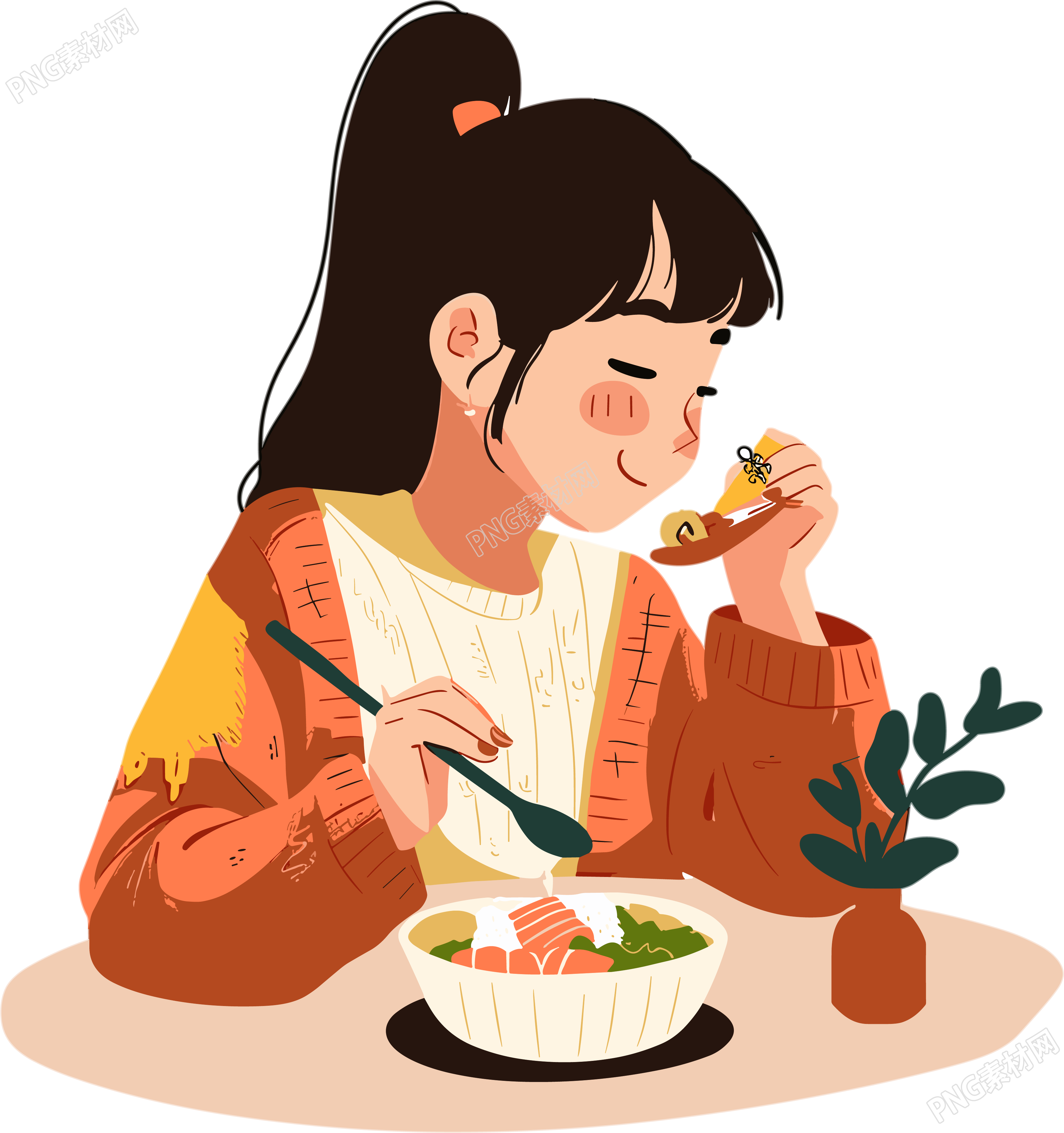 吃货卡通创意设计元素