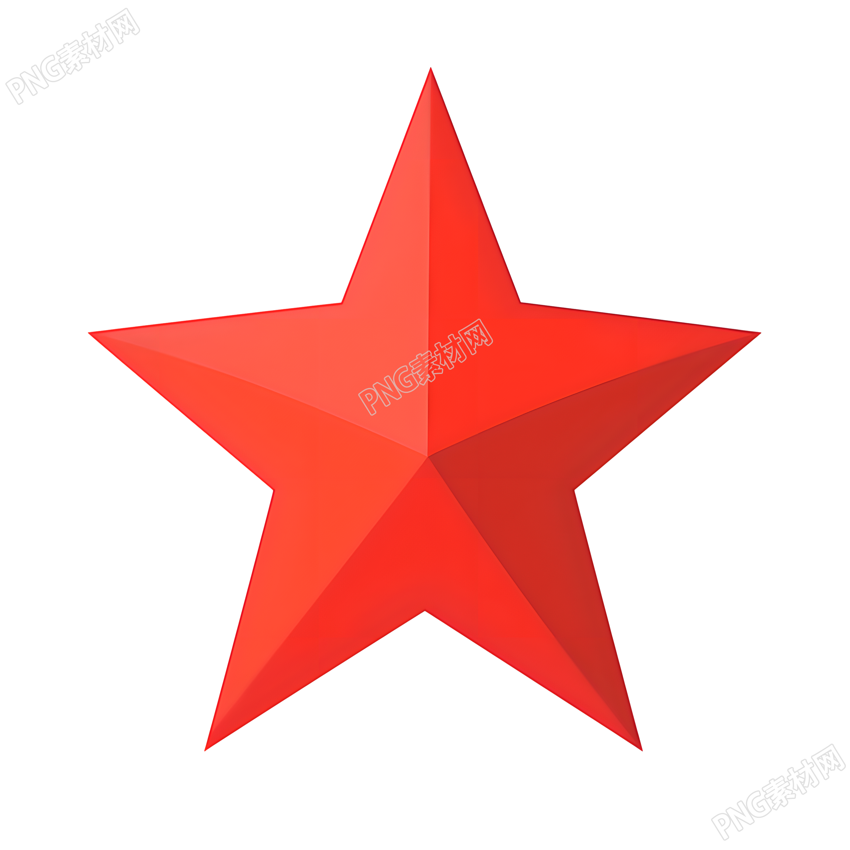 红色五角星矢量素材