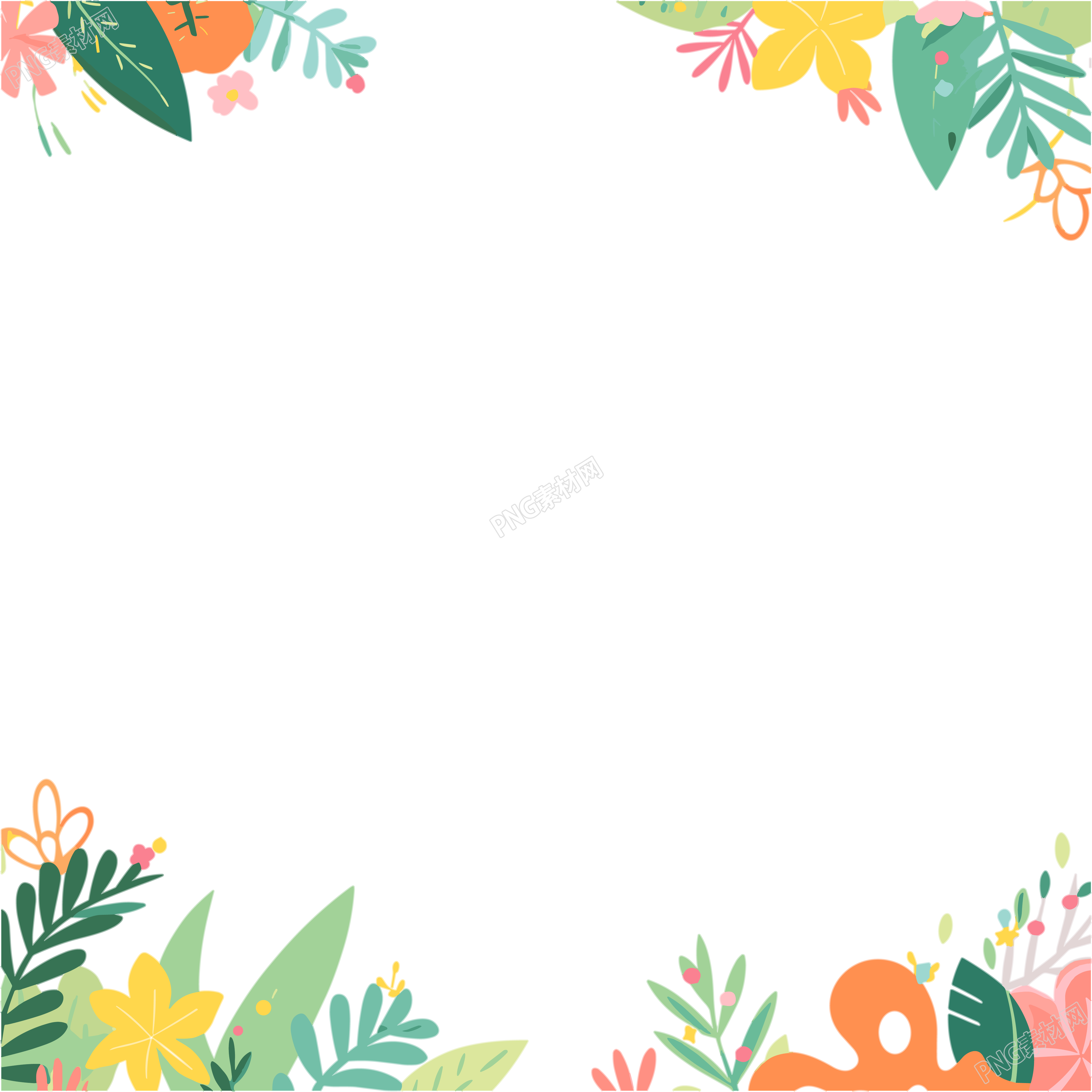 卡通边框矢量插画设计元素